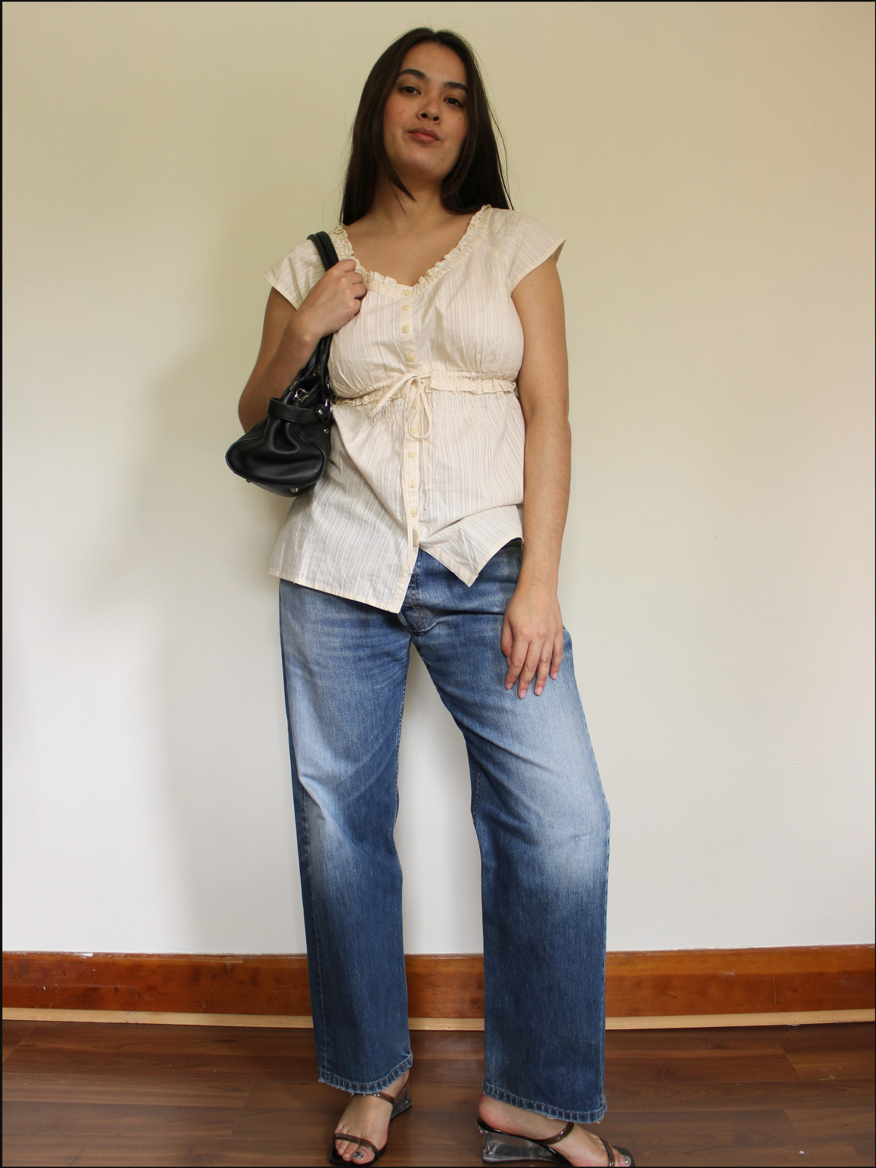 Cotton Babydoll Top — M