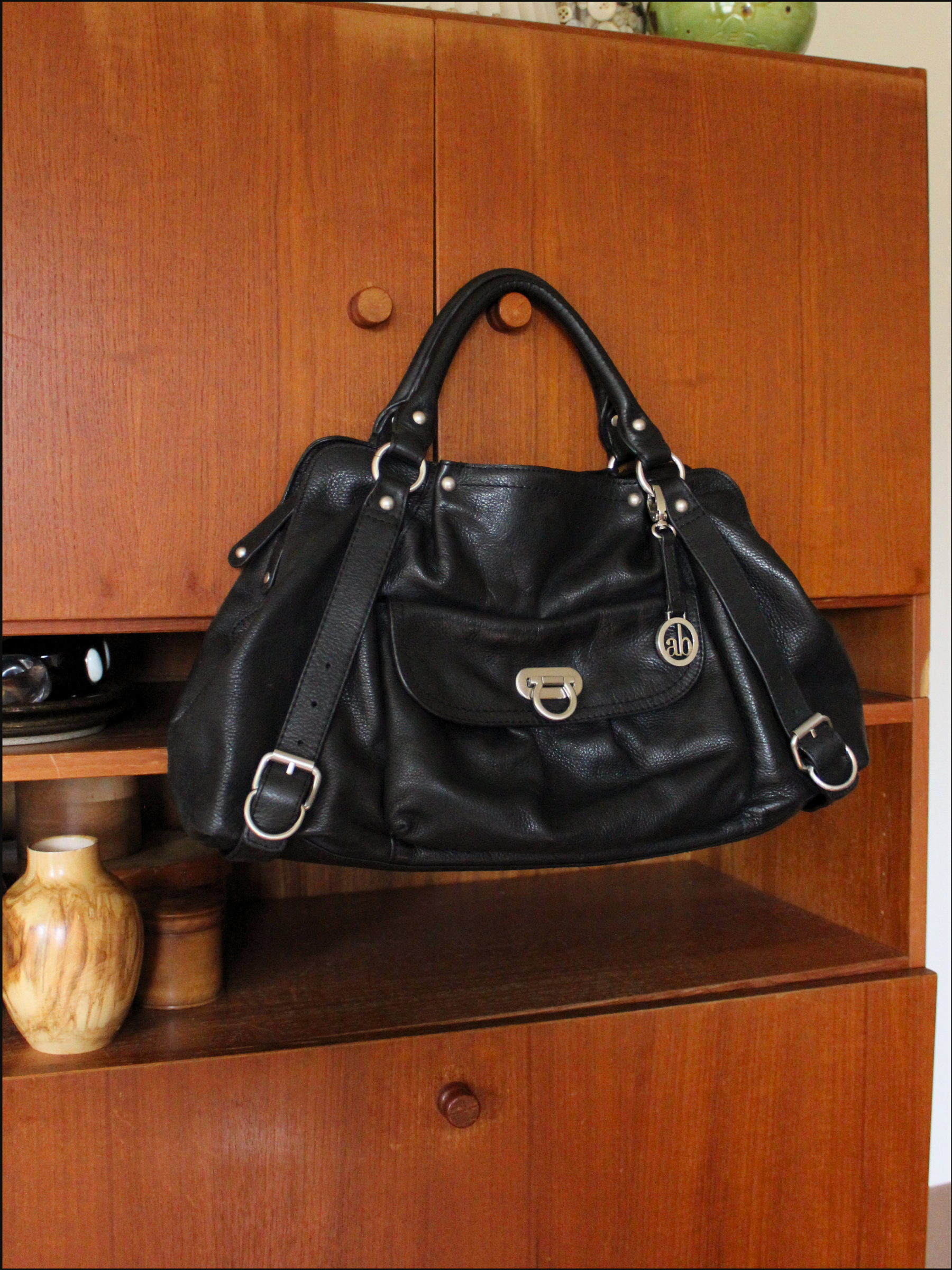 Leather Buckle Handbag