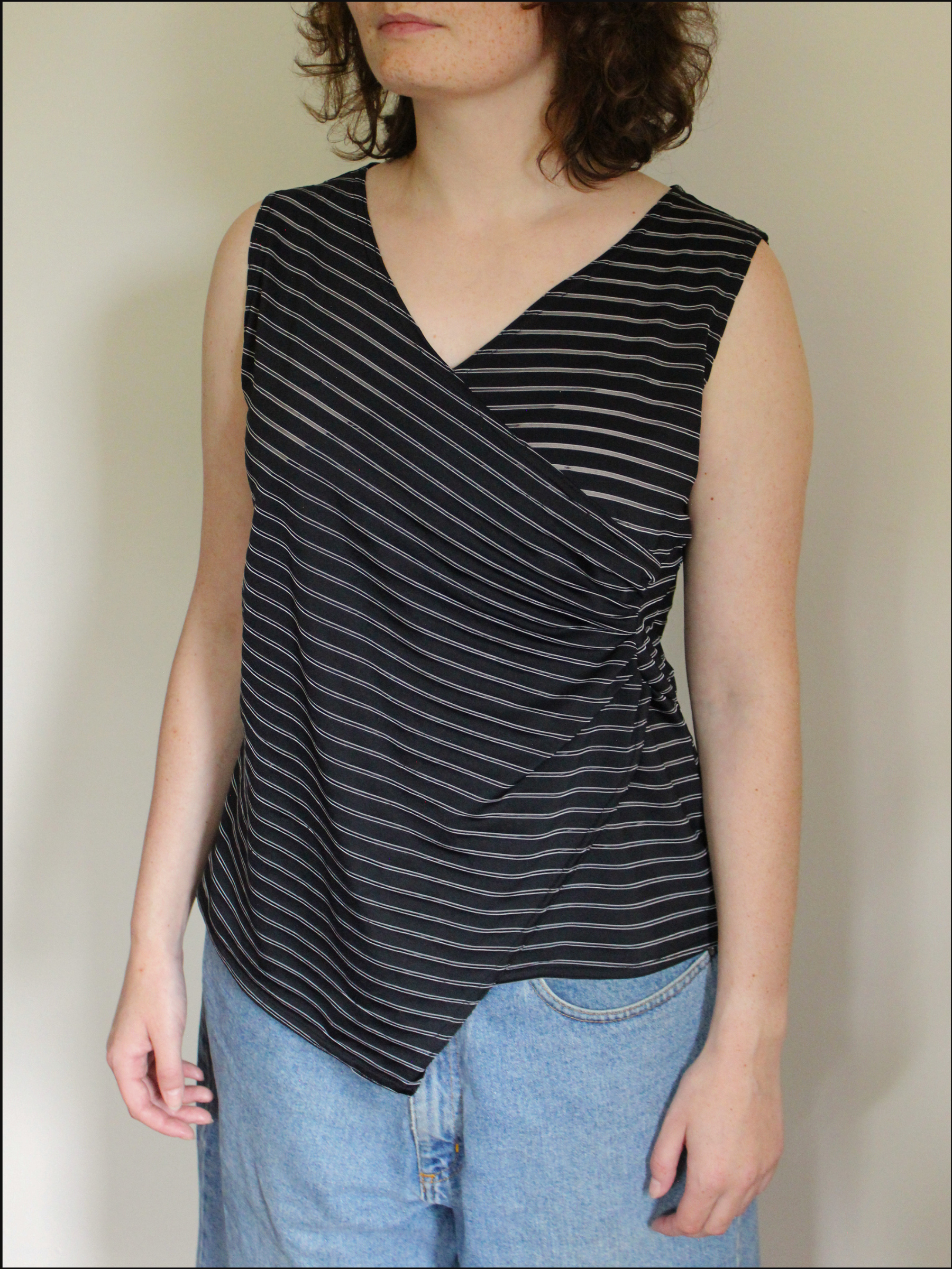 Striped Asymmetric Tank — L