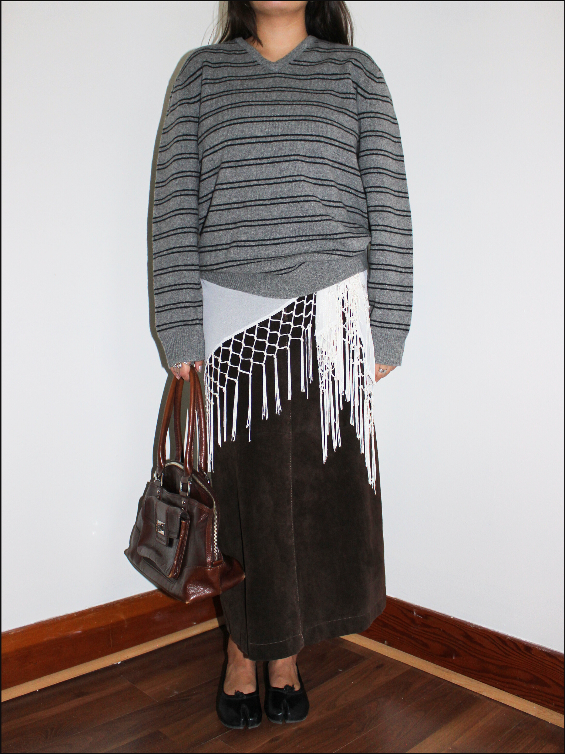 Striped Wool Sweater — Men's L