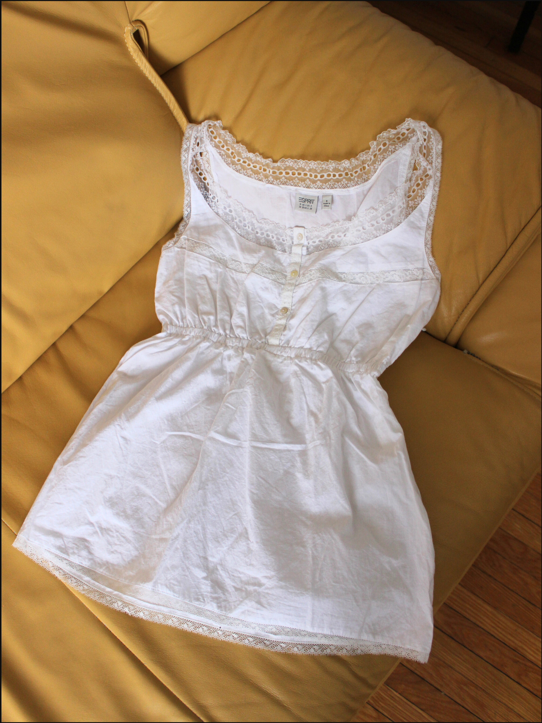 Lacy Cotton Babydoll Tank — XS