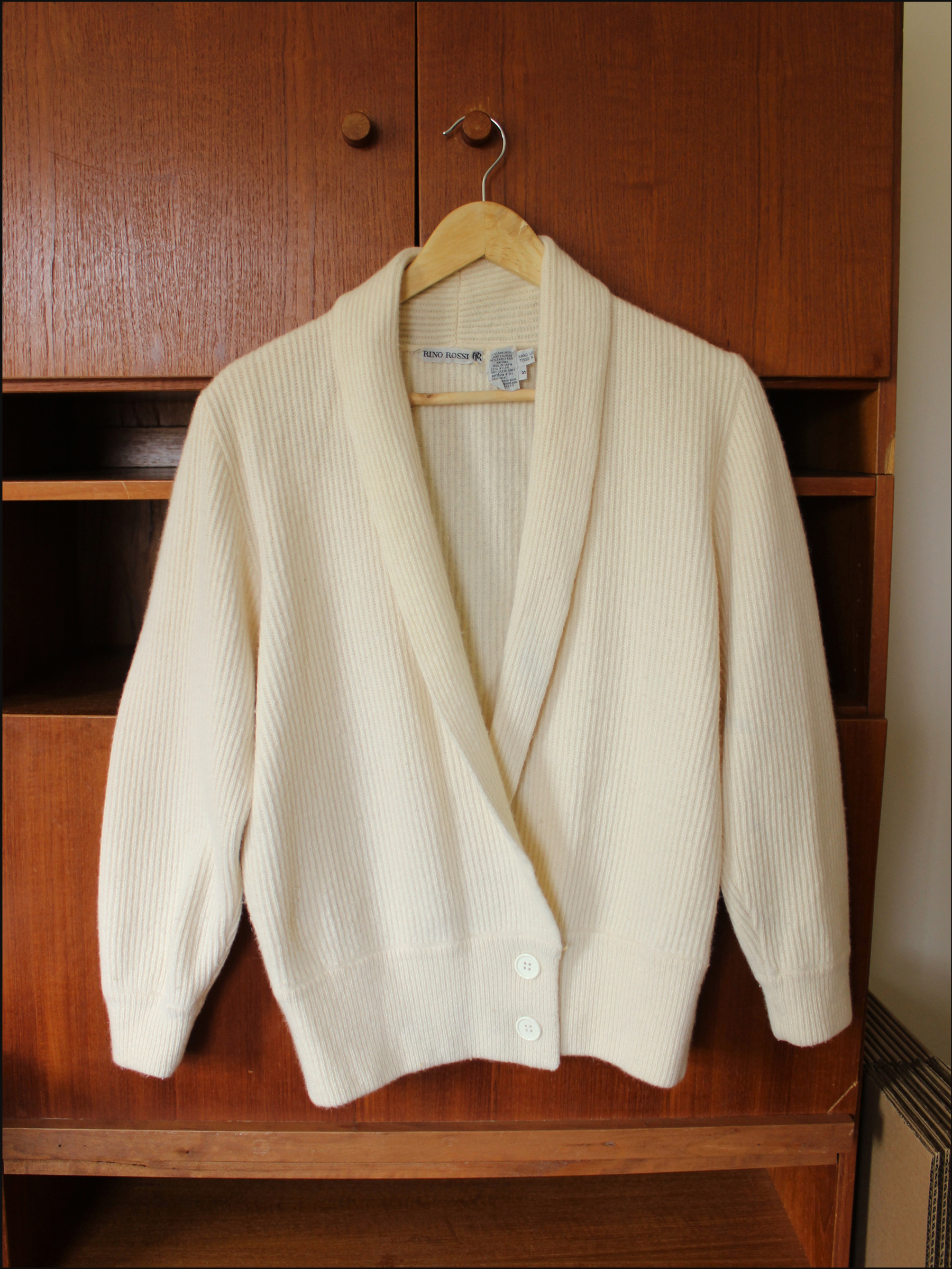 Angora Ribbed Cardigan — S