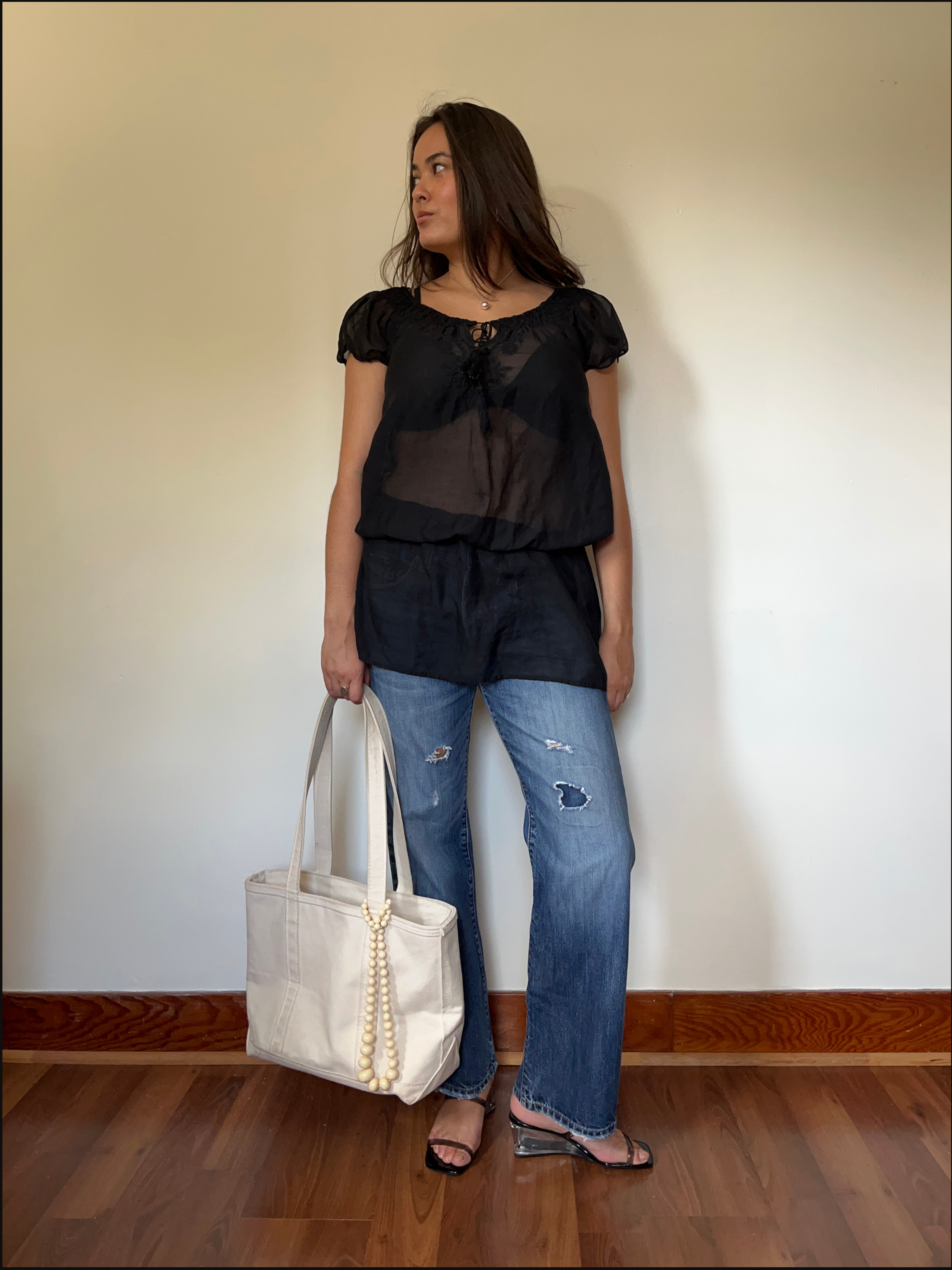 Sheer Cinched Tunic — M/L