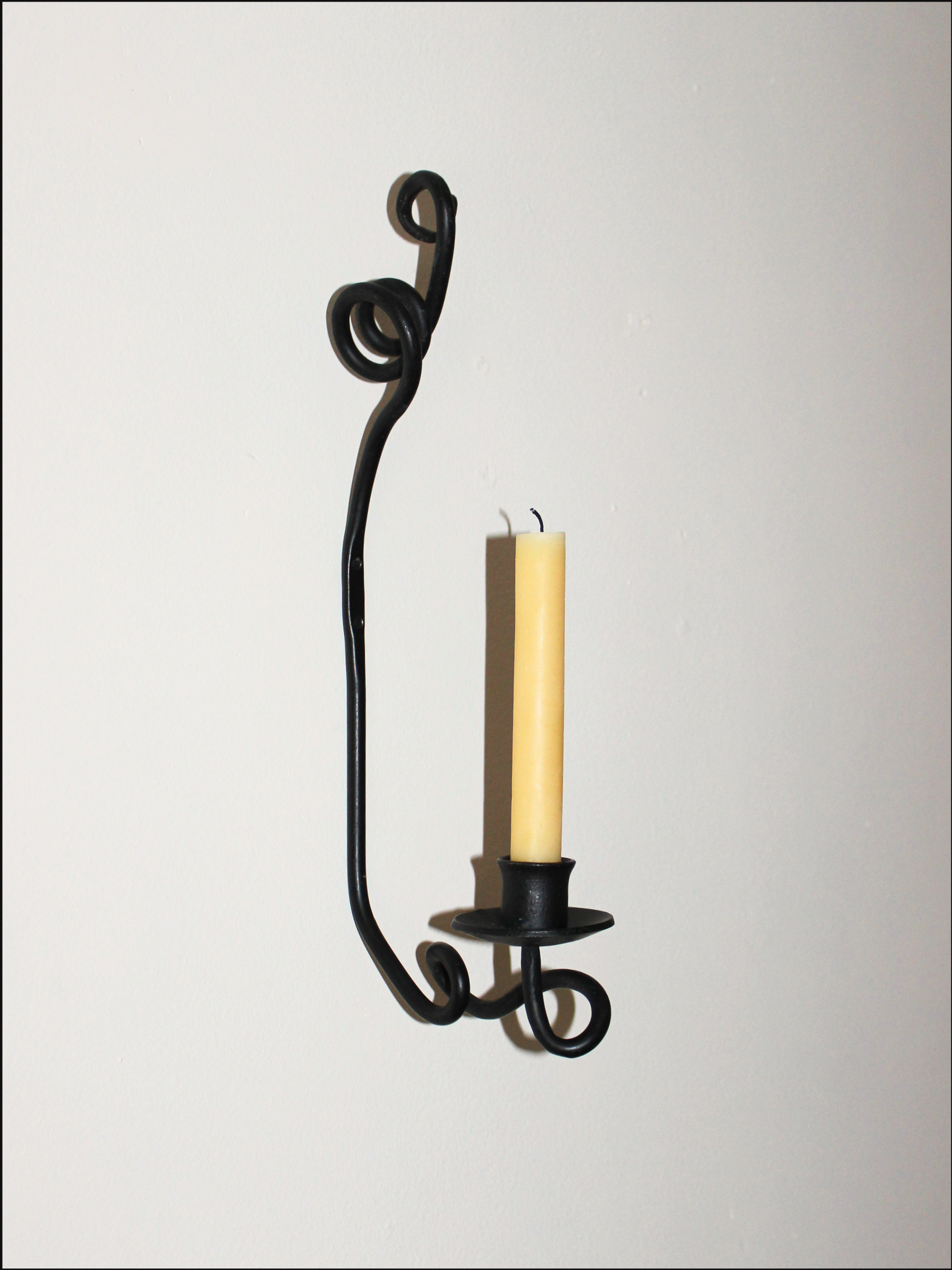 Iron Squiggle Candle Sconce