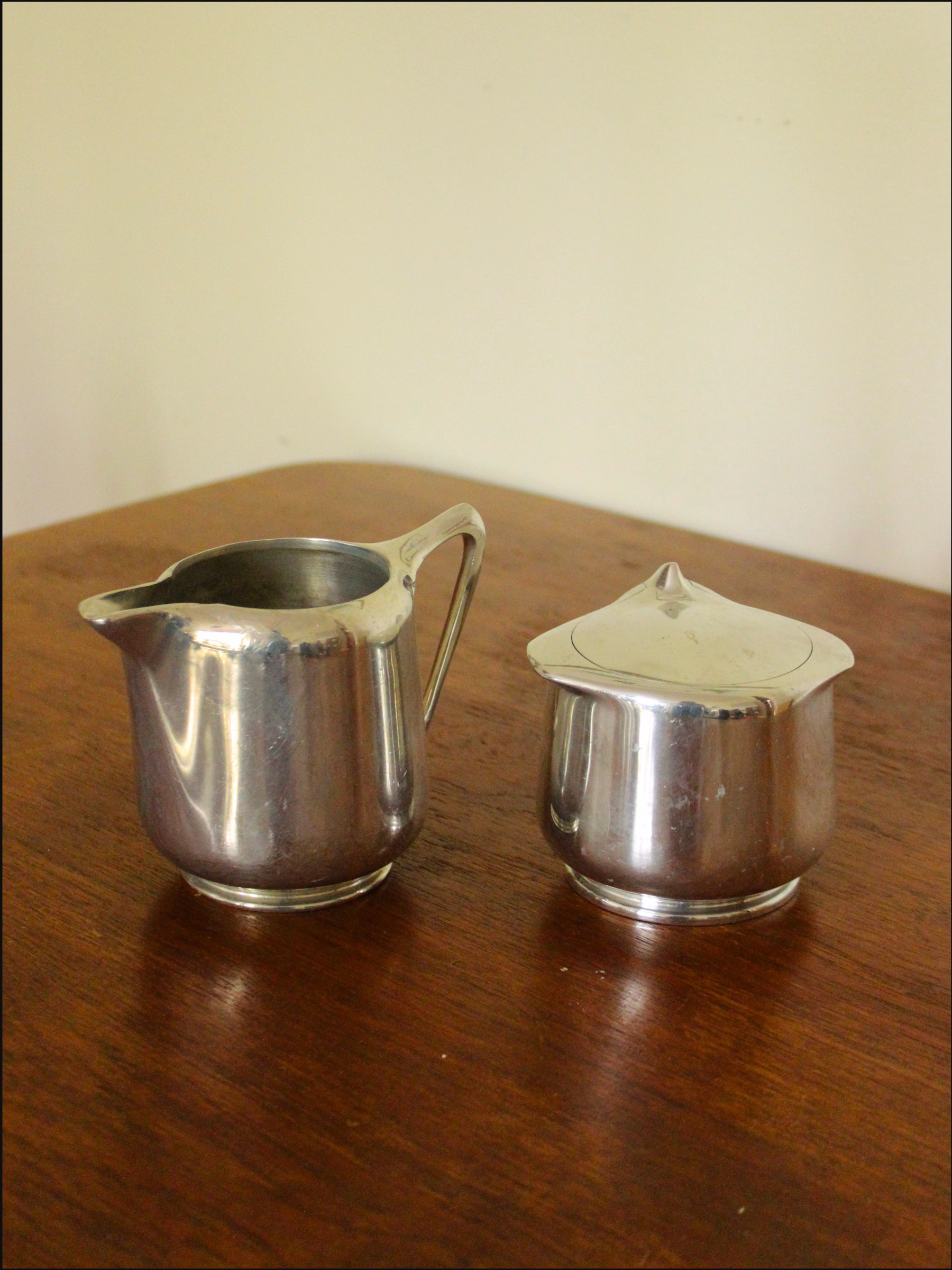 50's Piquot Cream & Sugar Set — Set of 2
