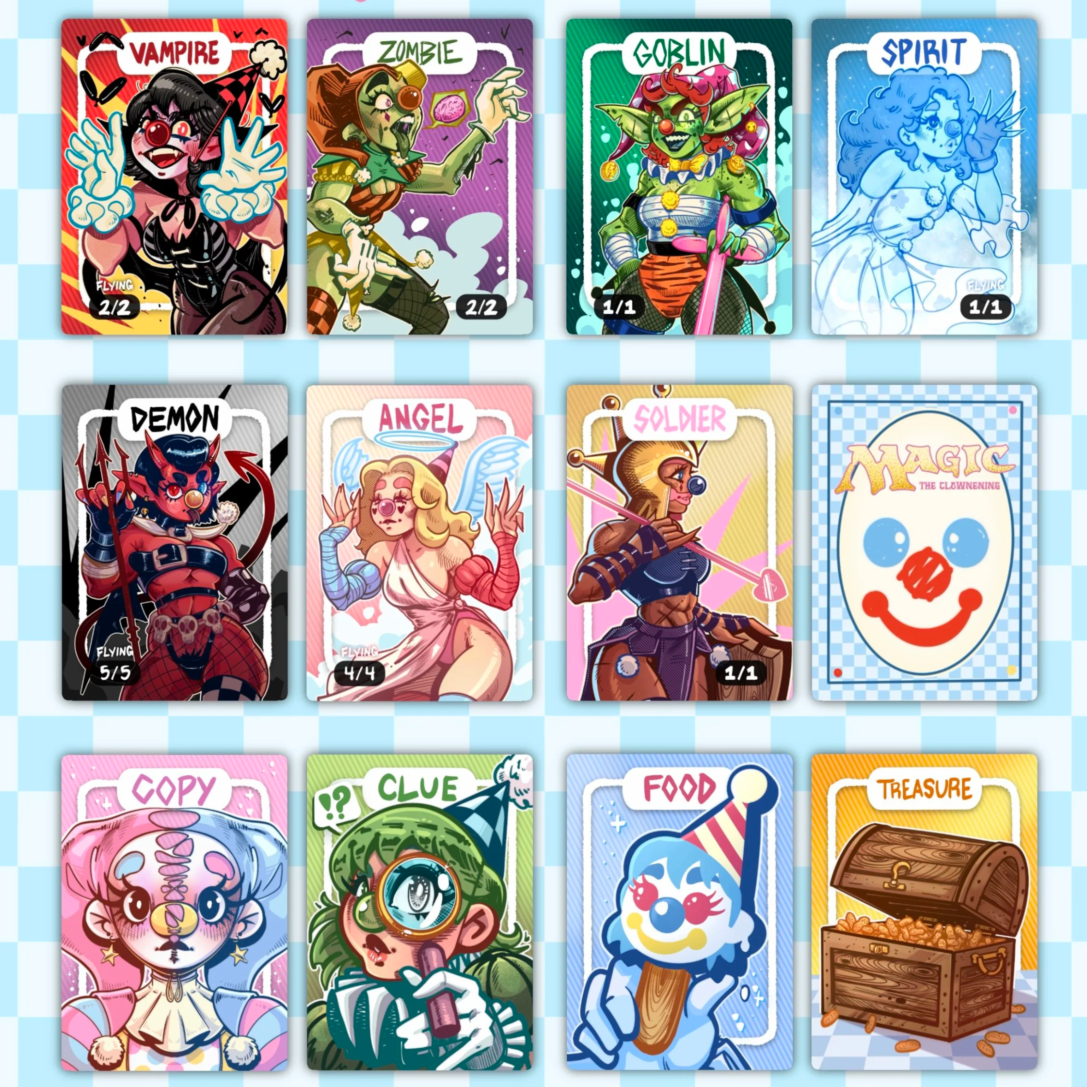 Magic the Clownening Token Cards
