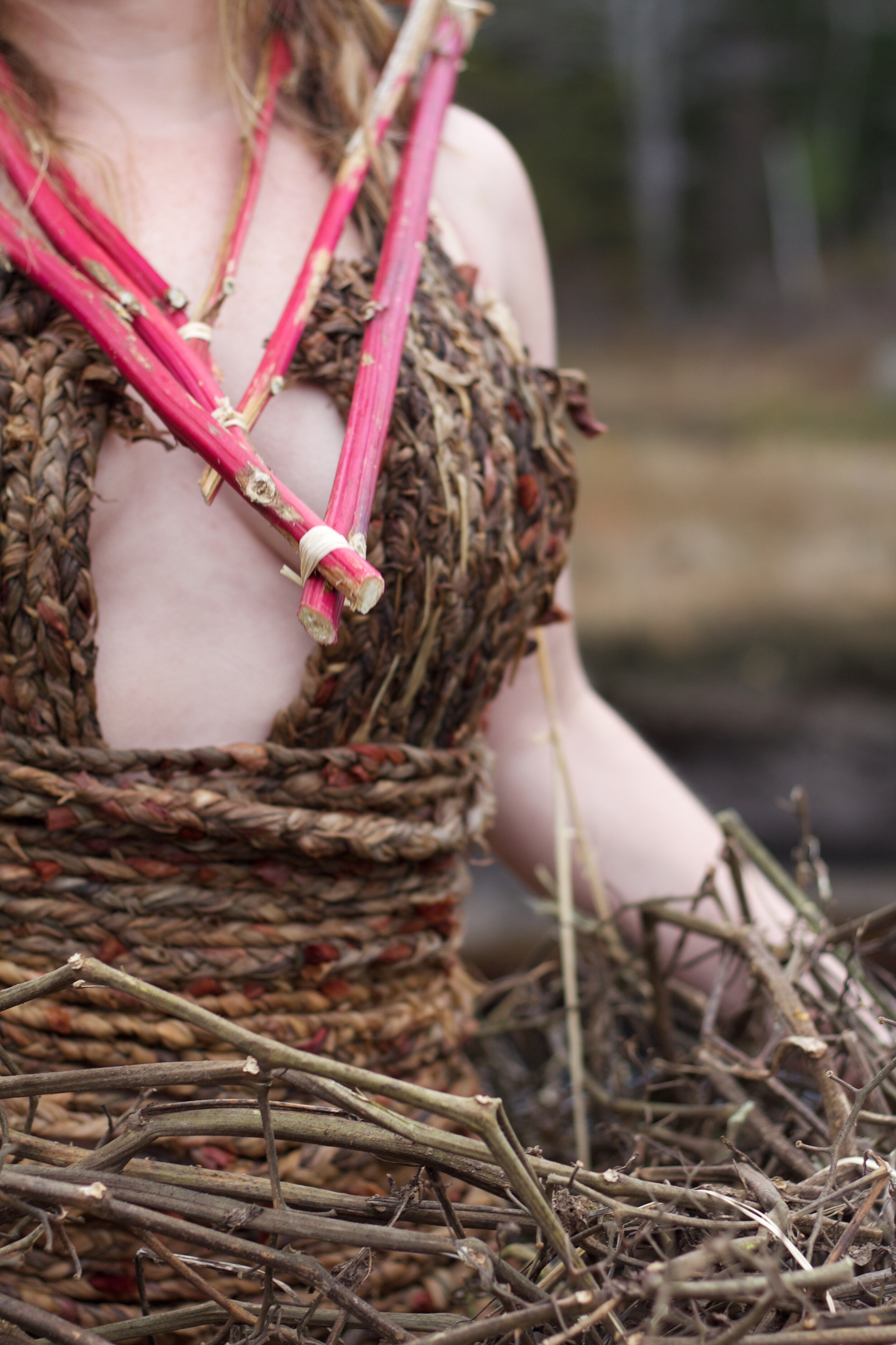 BraidedOnionTops, TomatoVines, and Amaranth Necklace.jpg