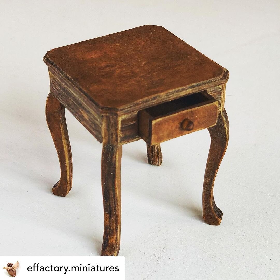 Amazing work by @effactory.miniatures turning our Bedside Table svg file into a stunning piece of furniture! 🤩🤩🤩Great finishing colour/techniques too!👍🏻👍🏻👍🏻Well done lovely 😍💖✨✨✨
.
.
.
.
#officialcricut #miniaturesmadebycricuters #makingmi