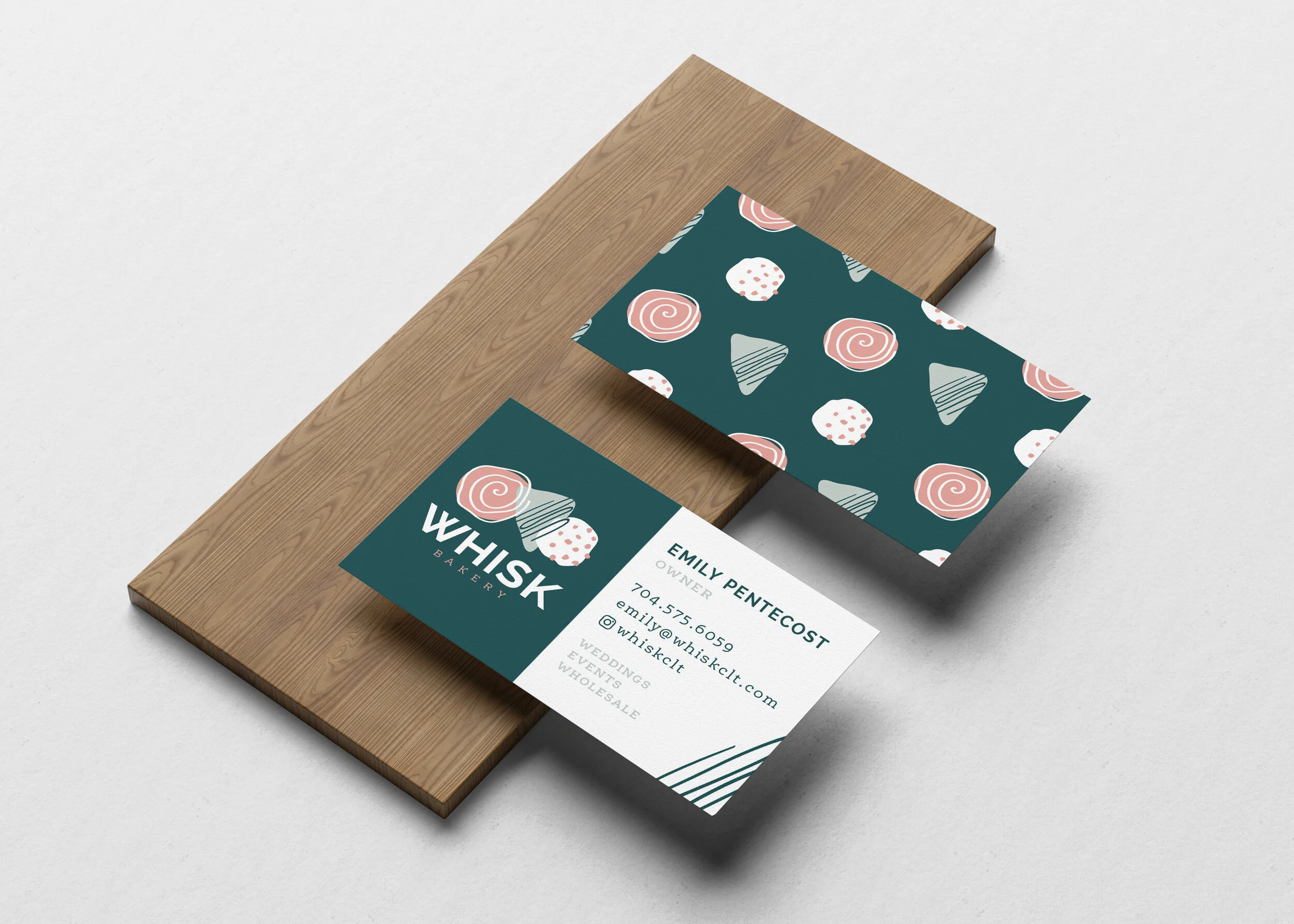 Business cards created for the client