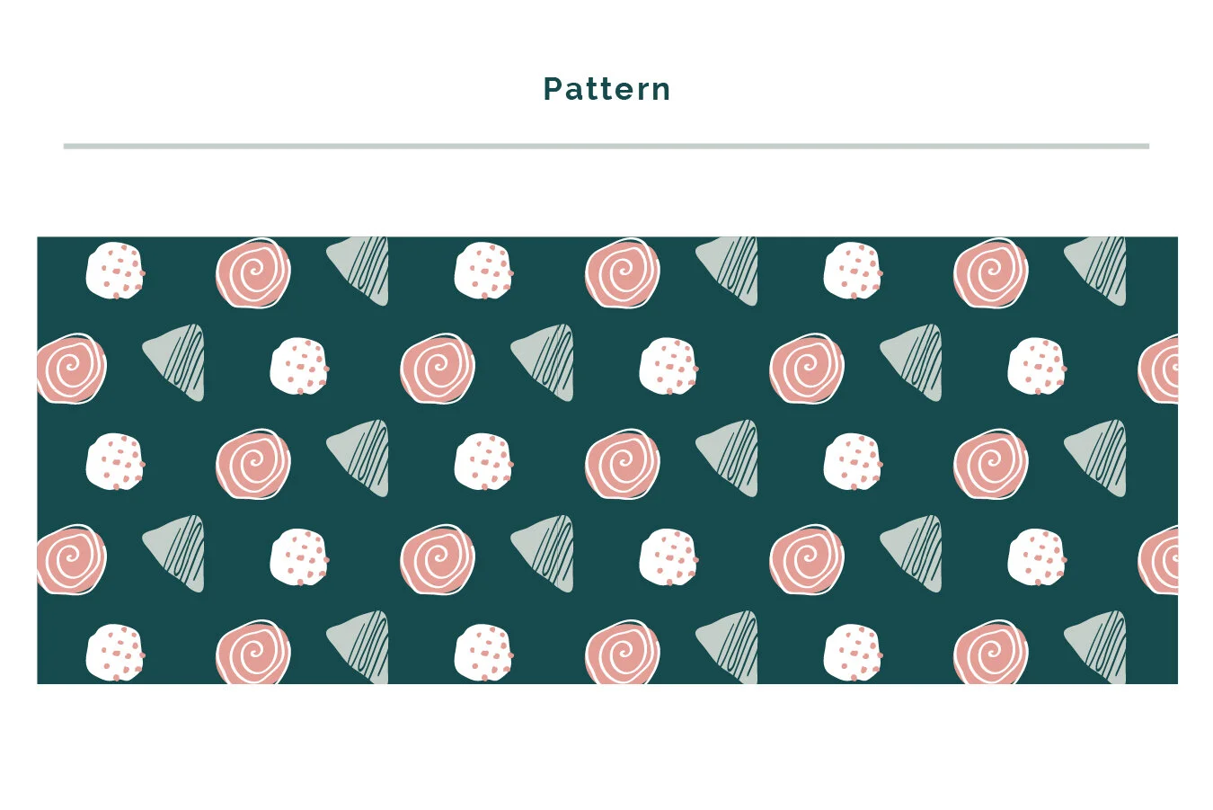 Pattern created for business cards and bakery paper for packaging.