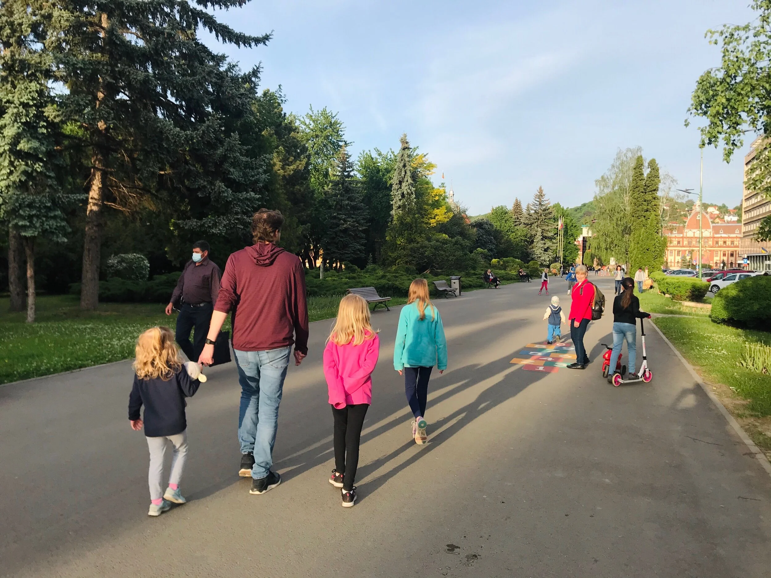 Going on a walk the first day restrictions were lifted. Lots of people were out!