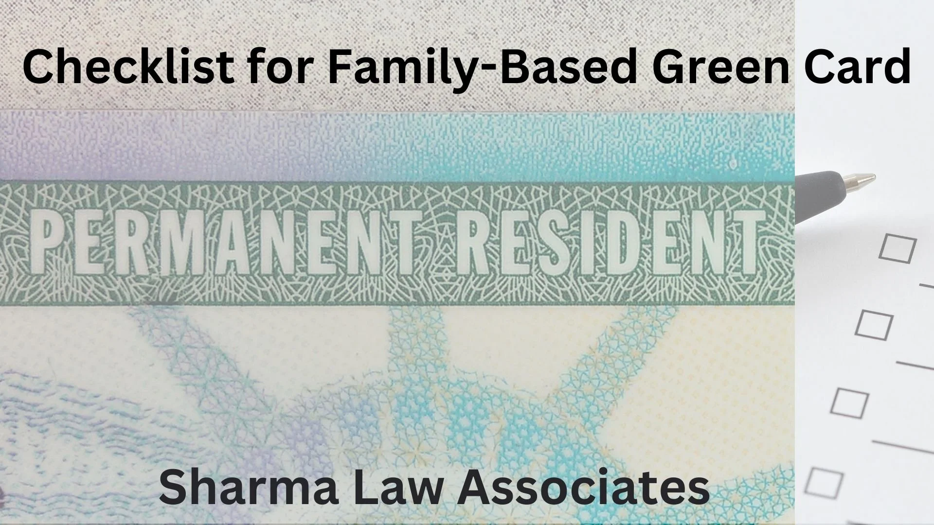 Checklist for family based green card