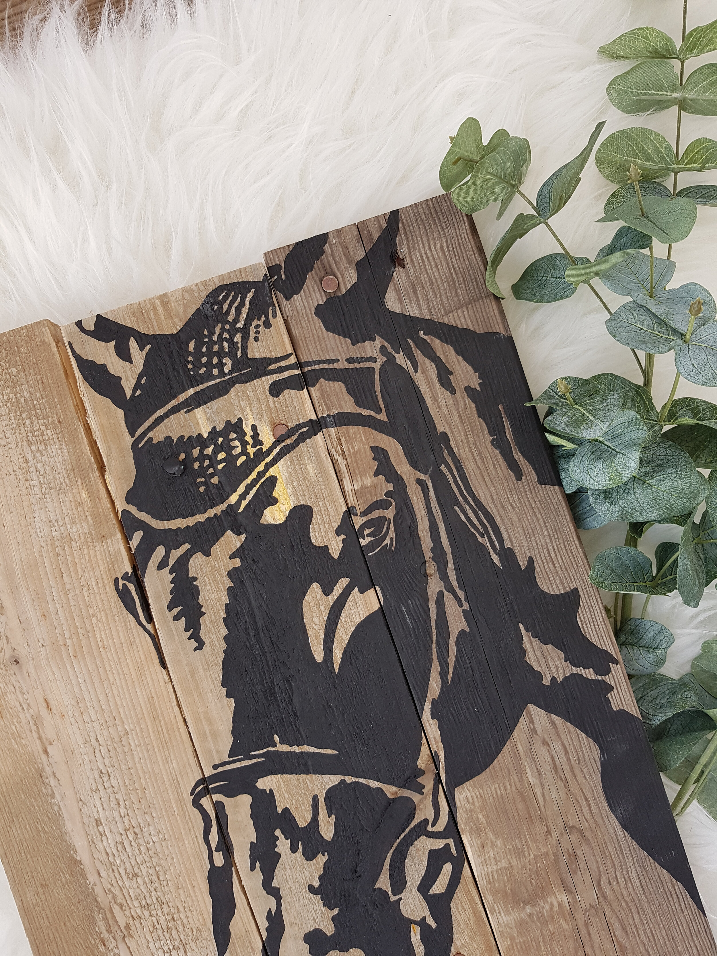 Equestrian Horse Silhouette on Reclaimed Pallet Wood | Made to Order