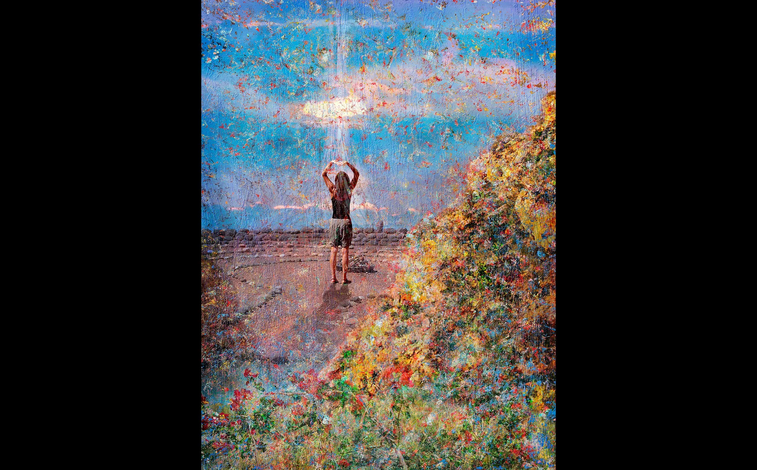 Light in the Sedona Labyrinth Garden 