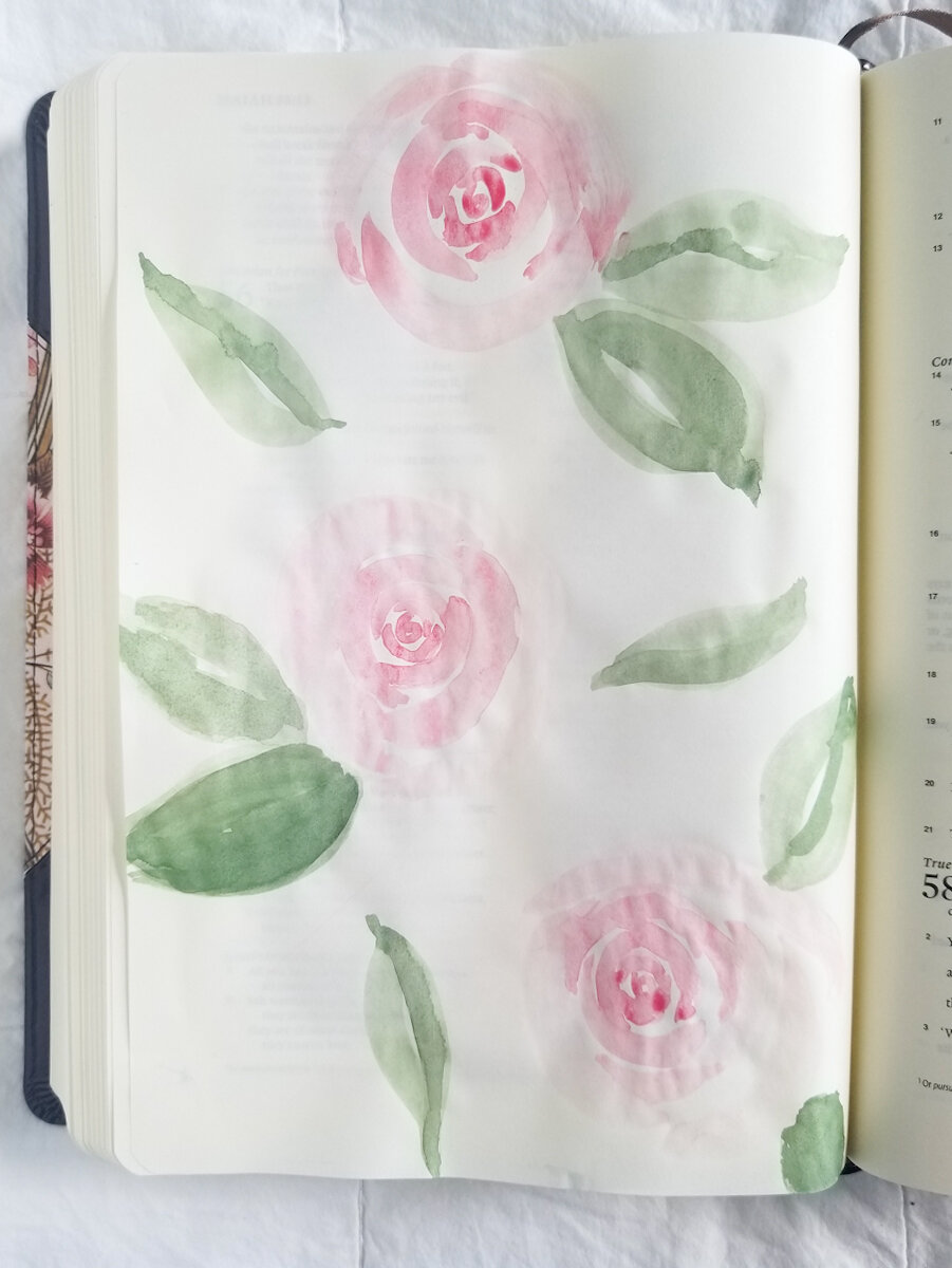 watercolor roses bible journaling Virginia dots and dust 2020-03.jpg