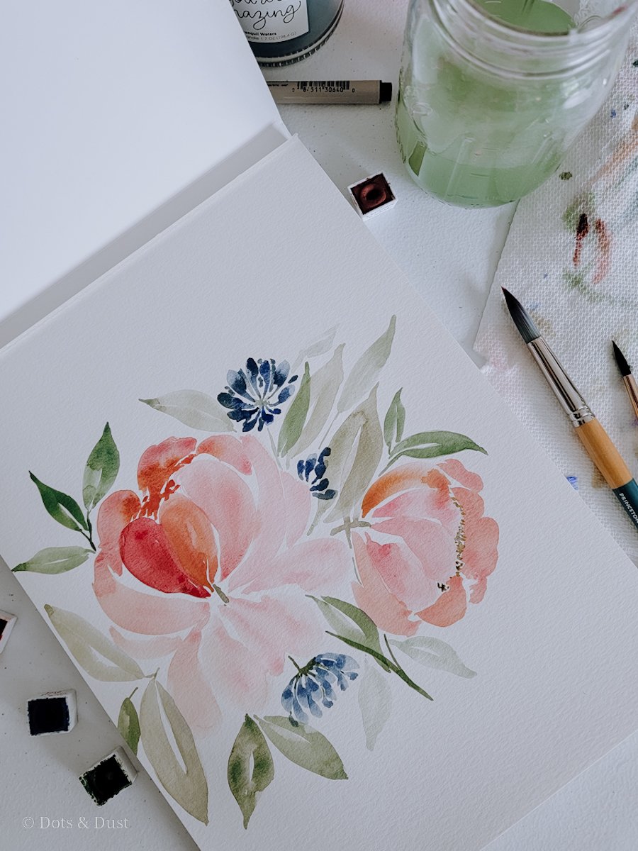 watercolor loose peony florals williamsburg virginia dots and dust July 2021-2.jpg