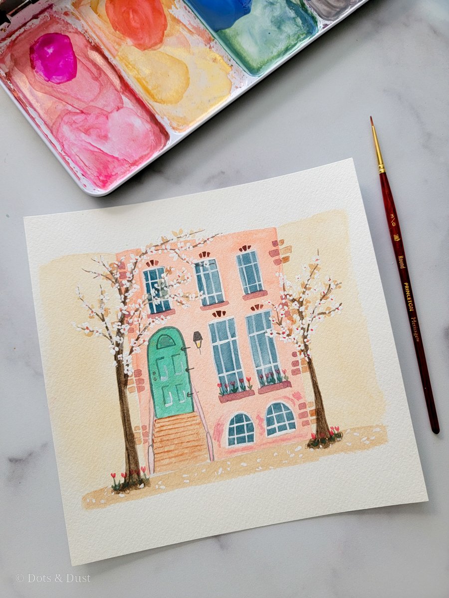 watercolor_brick_house_pretty_simple_painting_100_day_project_dots_and_dust_williamsburg_virginia_april_2023-6.jpg