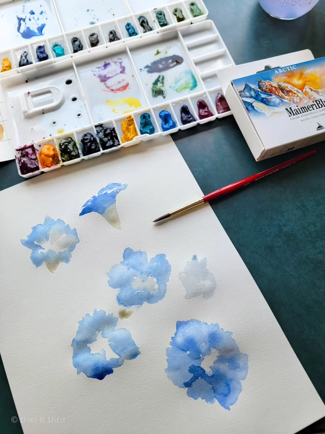 Day 3 of painting whatever I want 

Short on time, so just a few brush stroke exercises as I try to paint a new flower. Sometimes, it's in these random practices that I can step back and say, &quot;That's actually pretty.&quot;