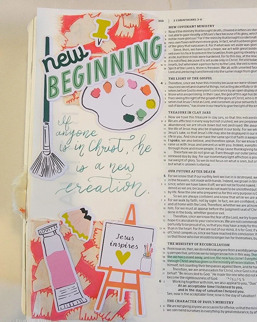 "Therefore, if anyone is in Christ, he is a new creation. The old has passed away; behold, the new has come." -2 Corinthians 5:17 ESV

Welcoming 2026 for me has been all about bringing in a new sense of peace and giving myself the permissio