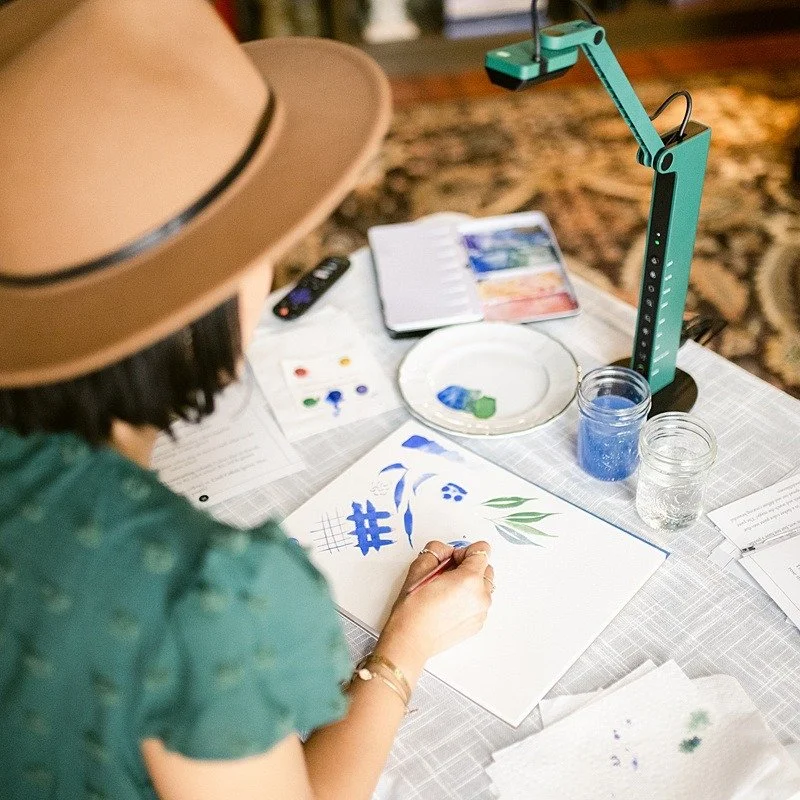 Let's face it.Sometimes starting something brand new like watercolor is just straight up SCARY.

What supplies do I NEED to have? 
What techniques should I know?
How am I supposed to hold this dang brush?
What brushstrokes are really important?

It's