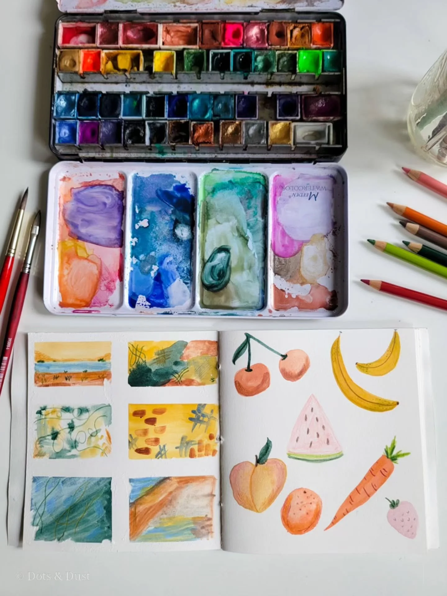 A Sketchbook is not for finished pieces, but for PLAY 💕

I used to get so nervous about painting in my sketchbook because I had the mindset that everything that I painted has to "look pretty" or be a mini "masterpiece." It was th