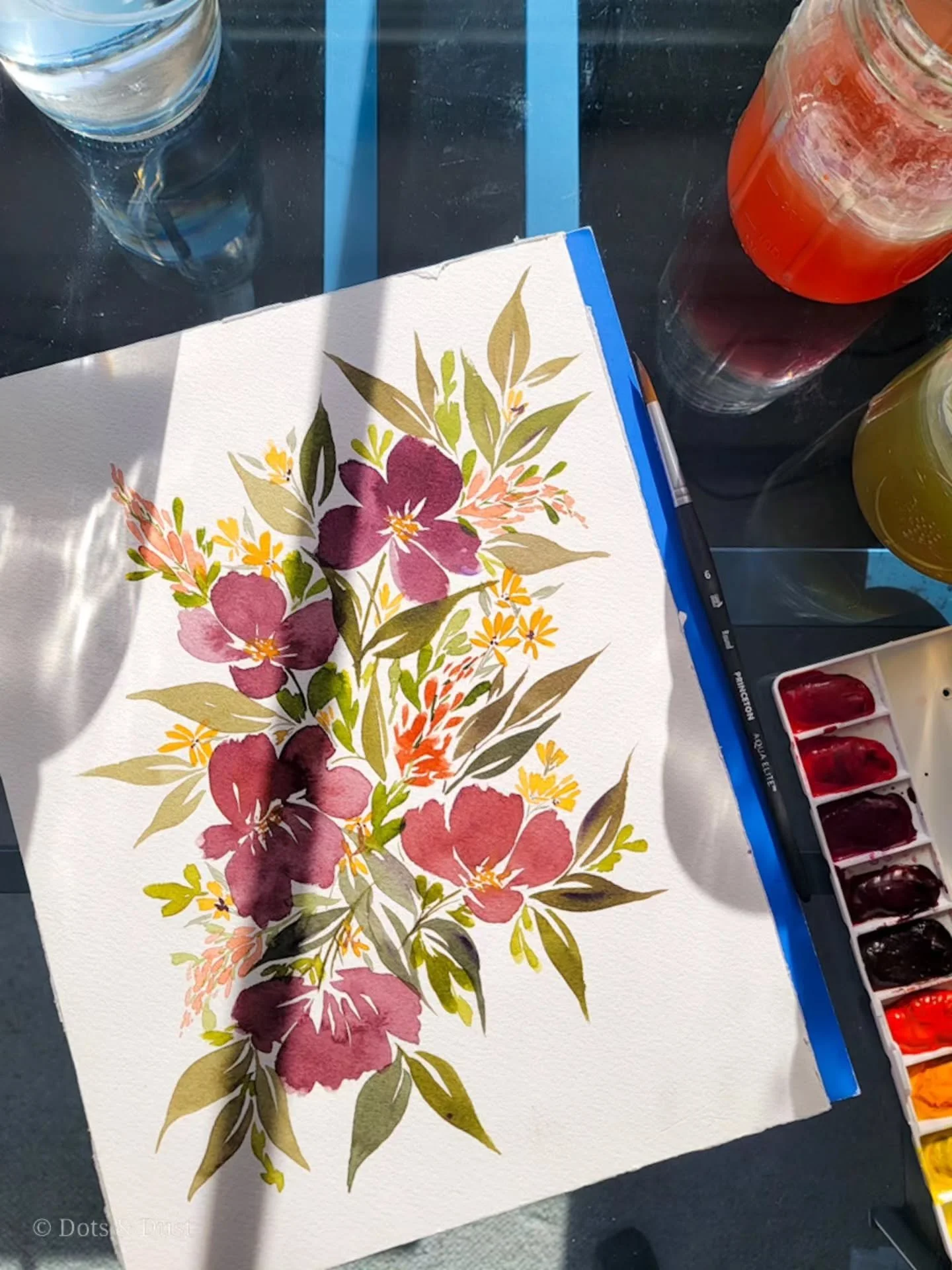 Painting flowers on a snowy day in March in Northern Alabama 😜

The weather has been absolutely crazy. Just last night, we were under a tornado watch with strong storms. Only then to wake up to snow showers. 😆

And even though I love to see God's b