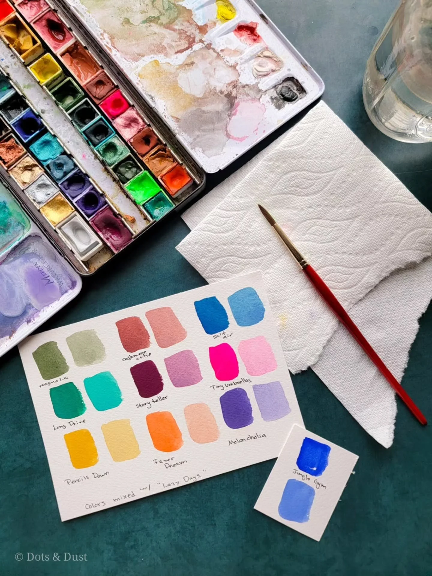 Watercolor Tip: Have fun mixing colors &amp; making charts 🌈

One of the easiest practices with watercolor is just to mix different colors and see what hues you can create! It is a great way to familiarize yourself with your paints and to grow in yo