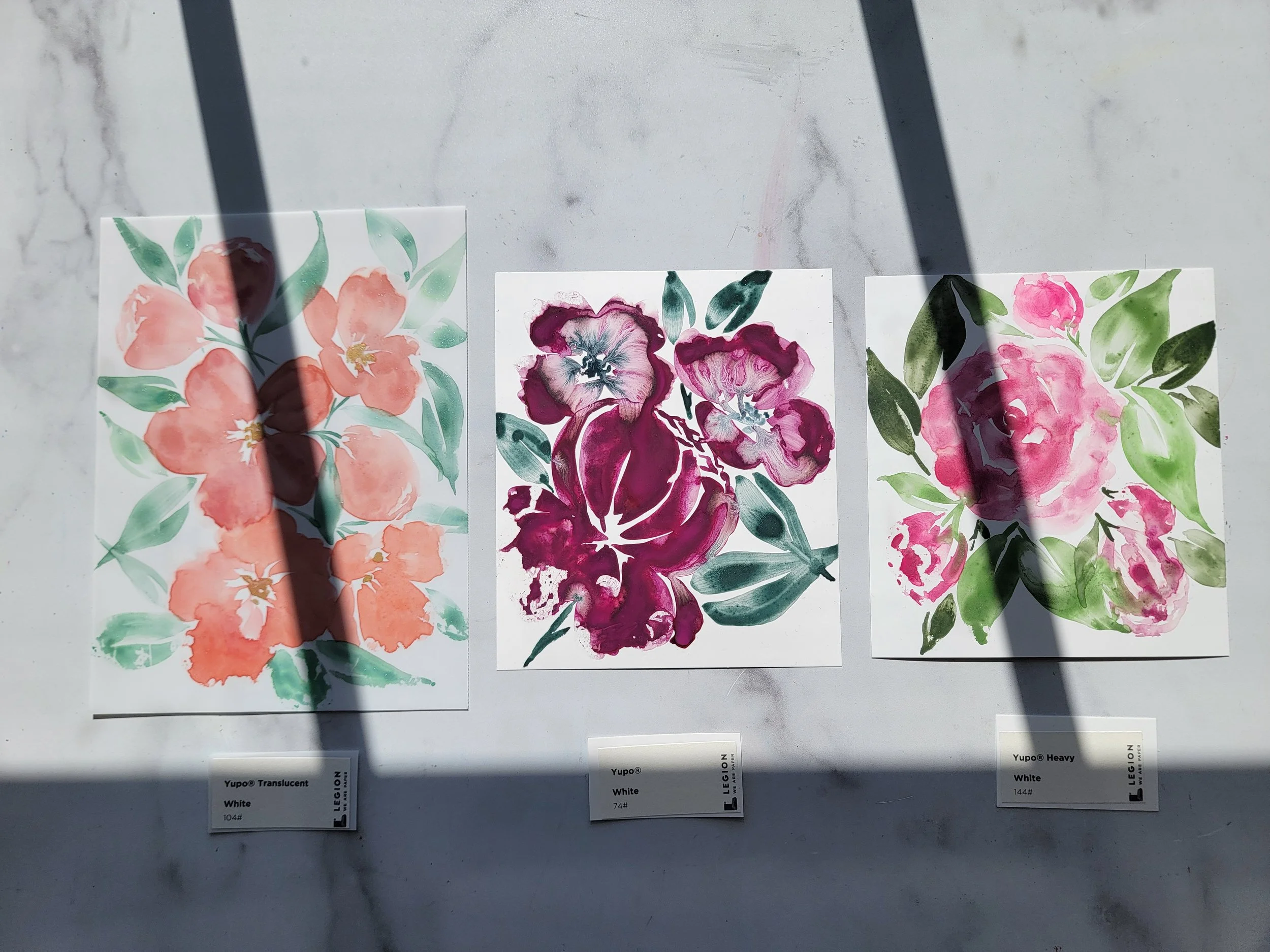 Watercolor on Legion’s Yupo Substrate
