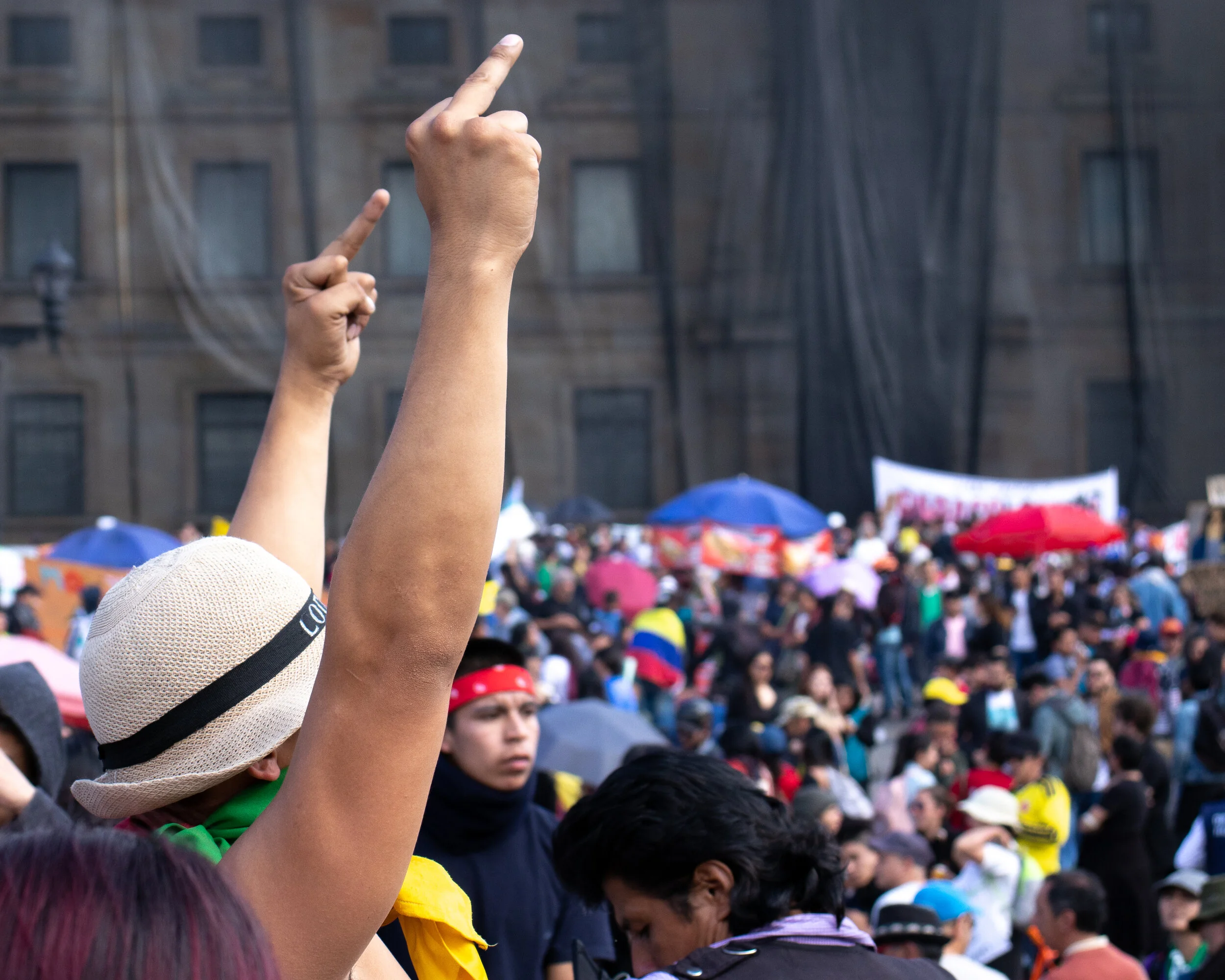 Protests in Plaza Bolivar