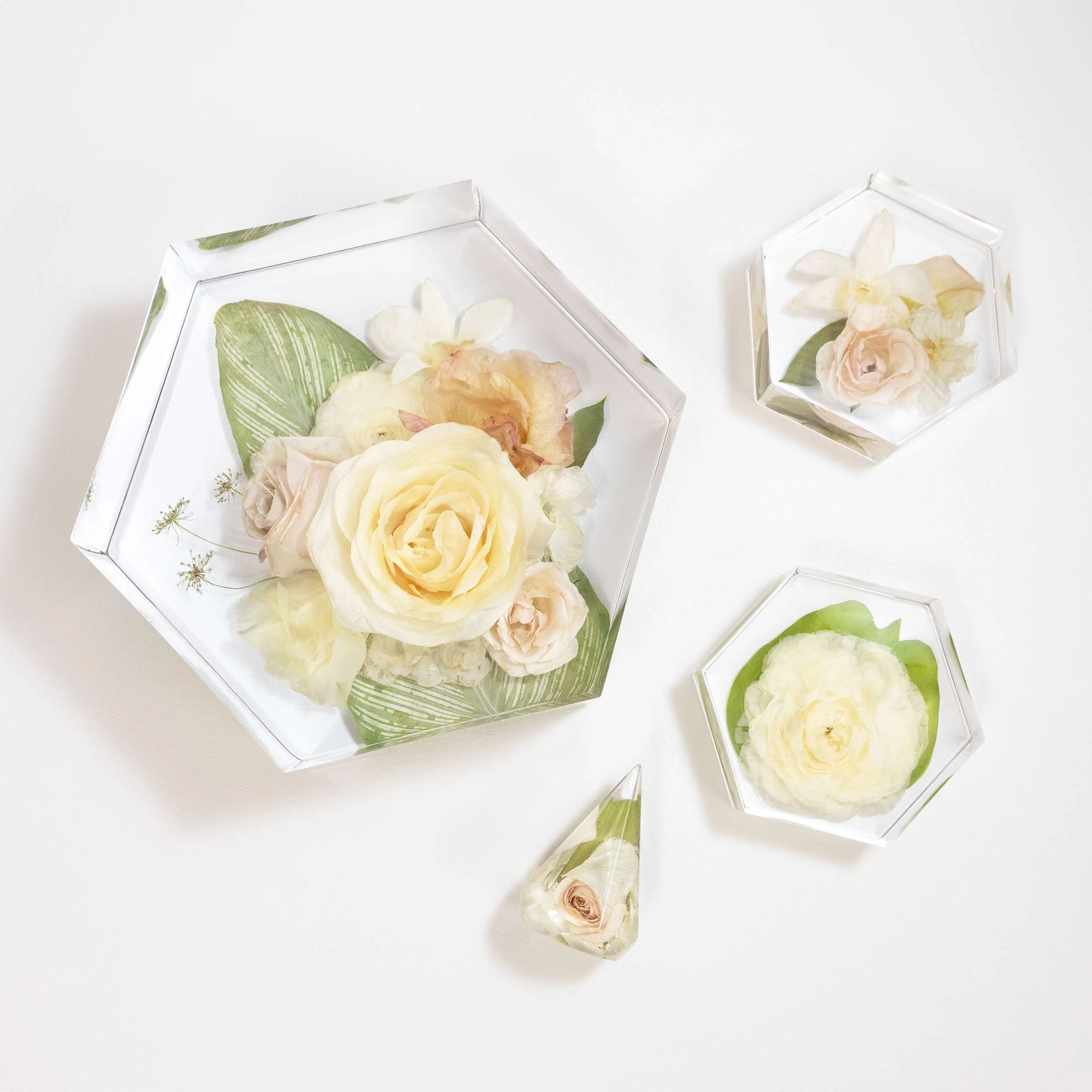 Wedding bouquet resin artwork