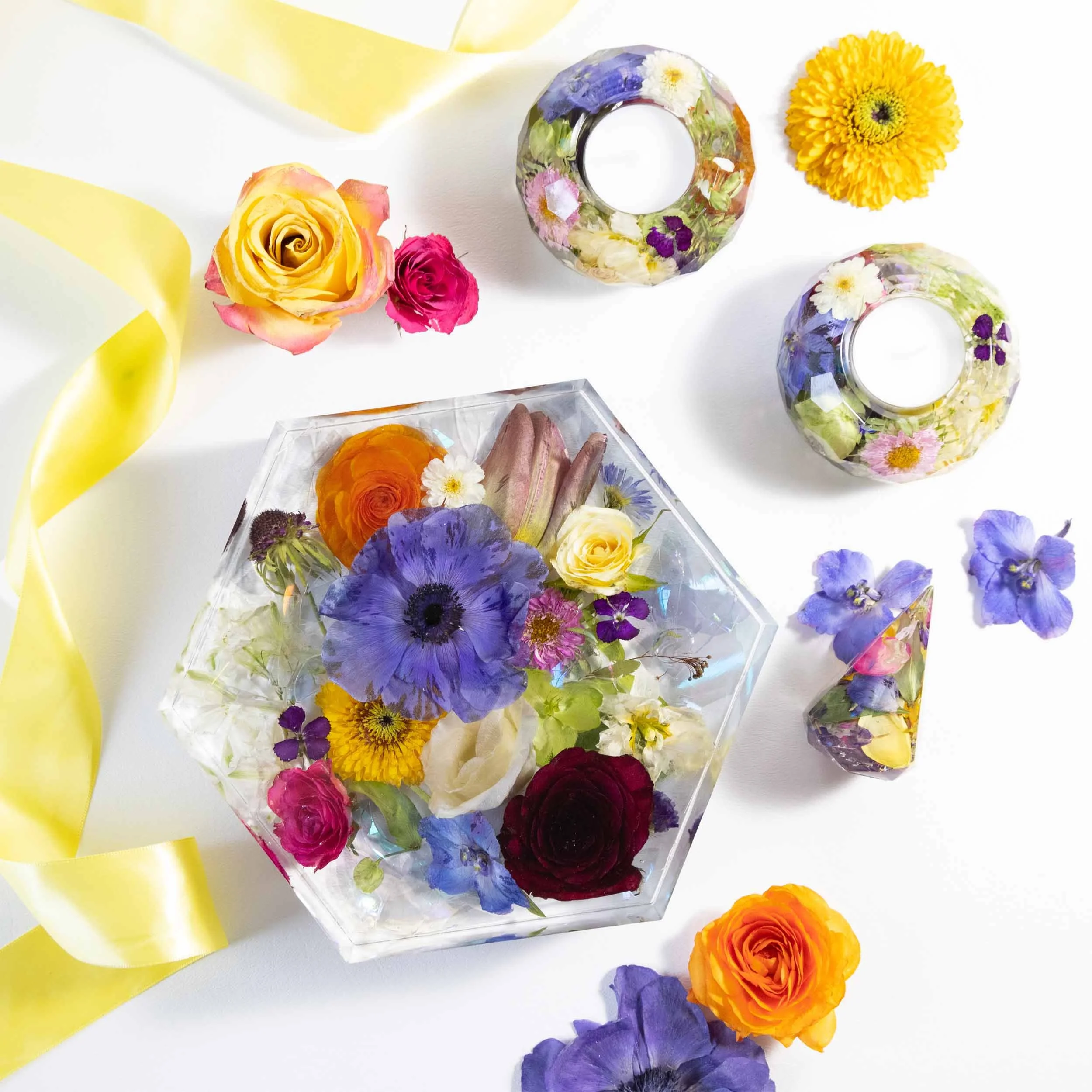 Honeybee For Keeps Wedding Bouquet Floral Resin Artwork Collection
