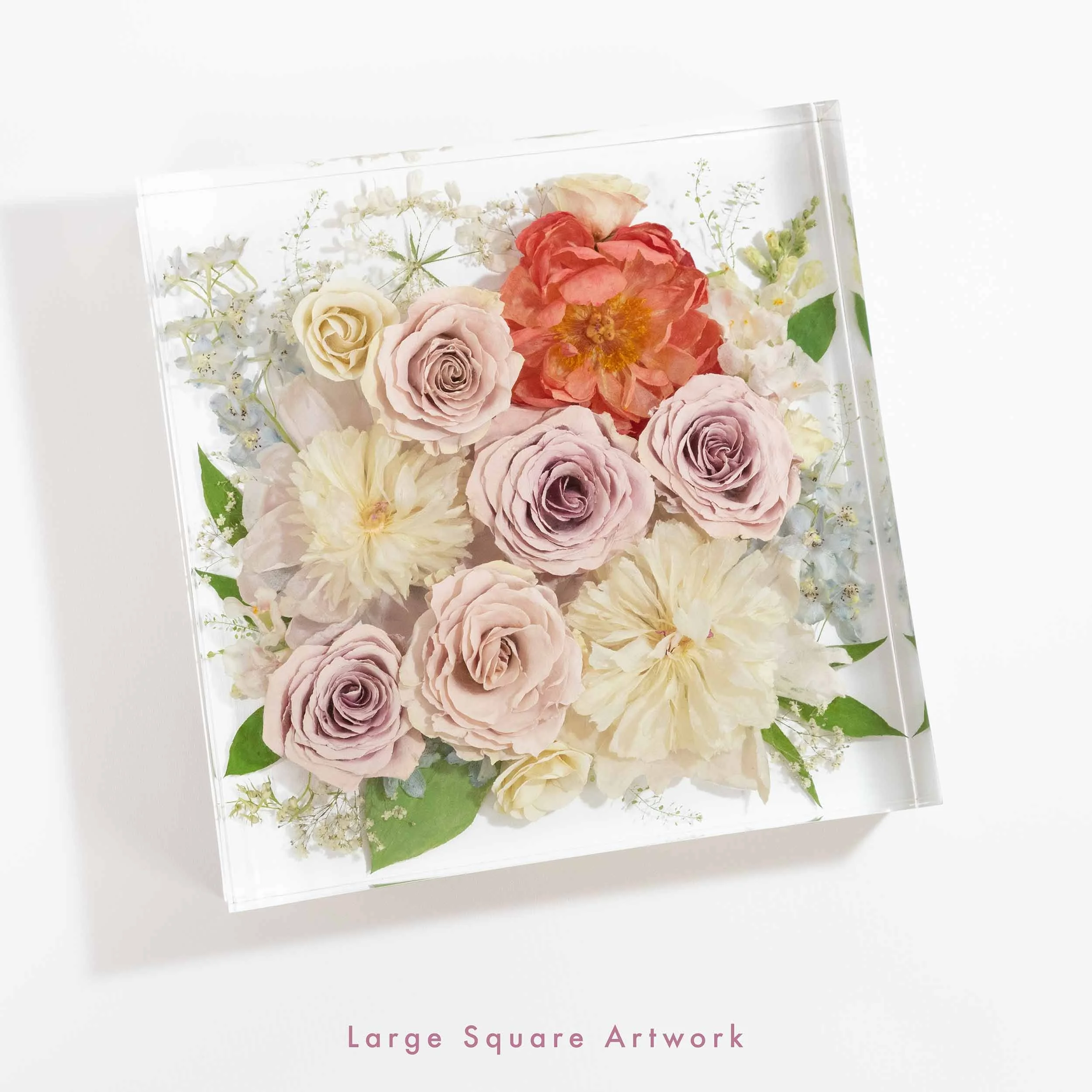 Honeybee For Keeps Wedding Bouquet Floral Resin Artwork Square