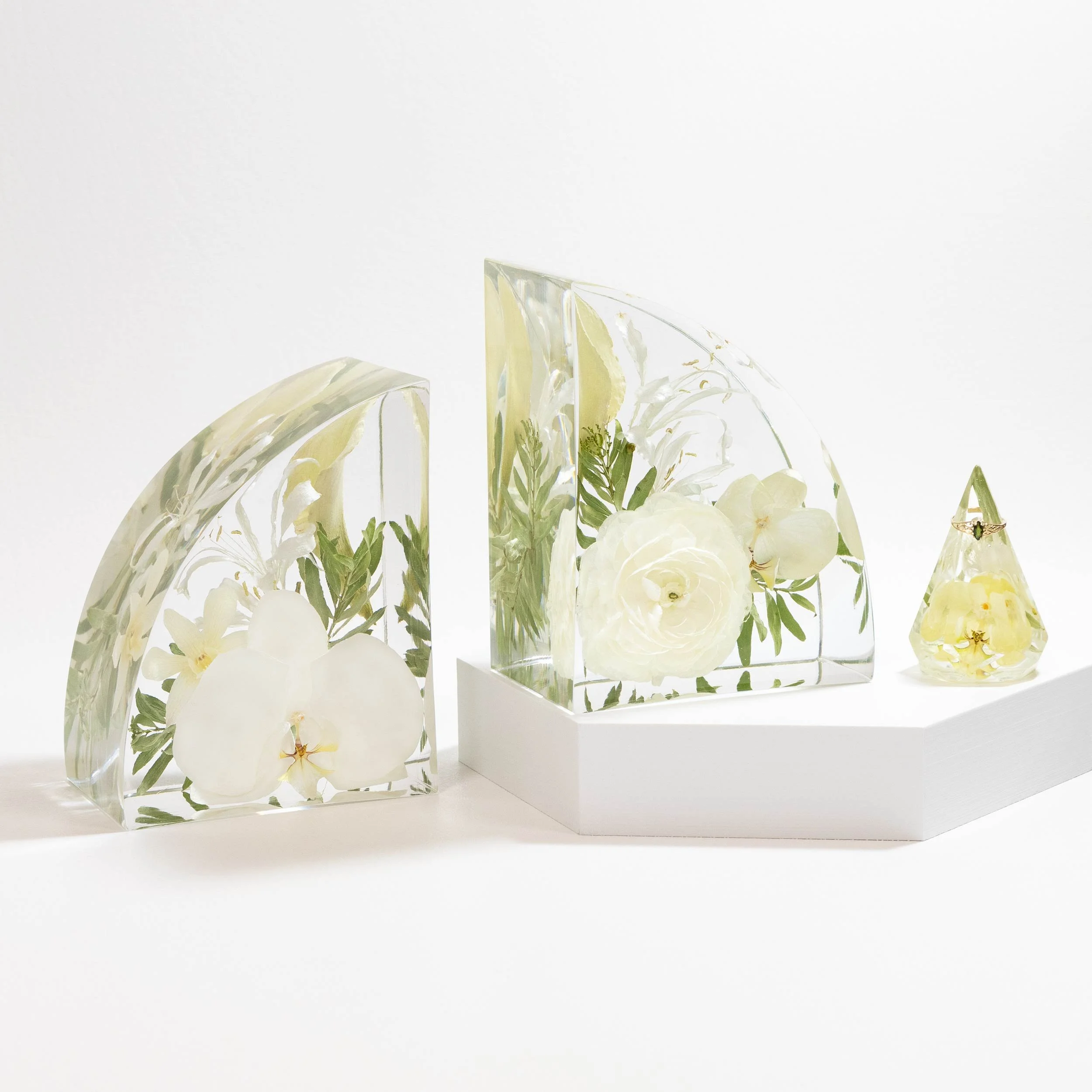 Wedding bouquet resin artwork
