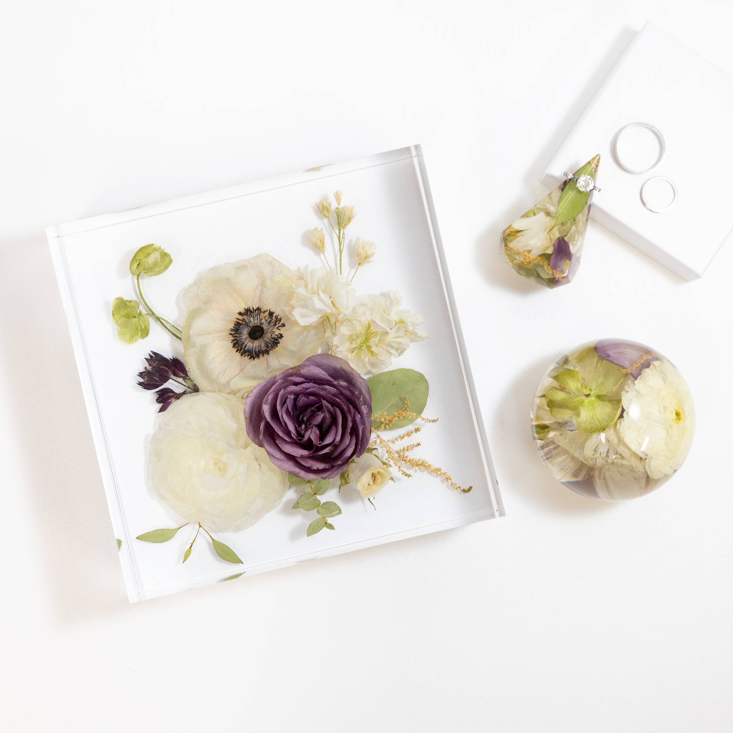 Honeybee For Keeps Wedding Bouquet Floral Resin Artwork Collection