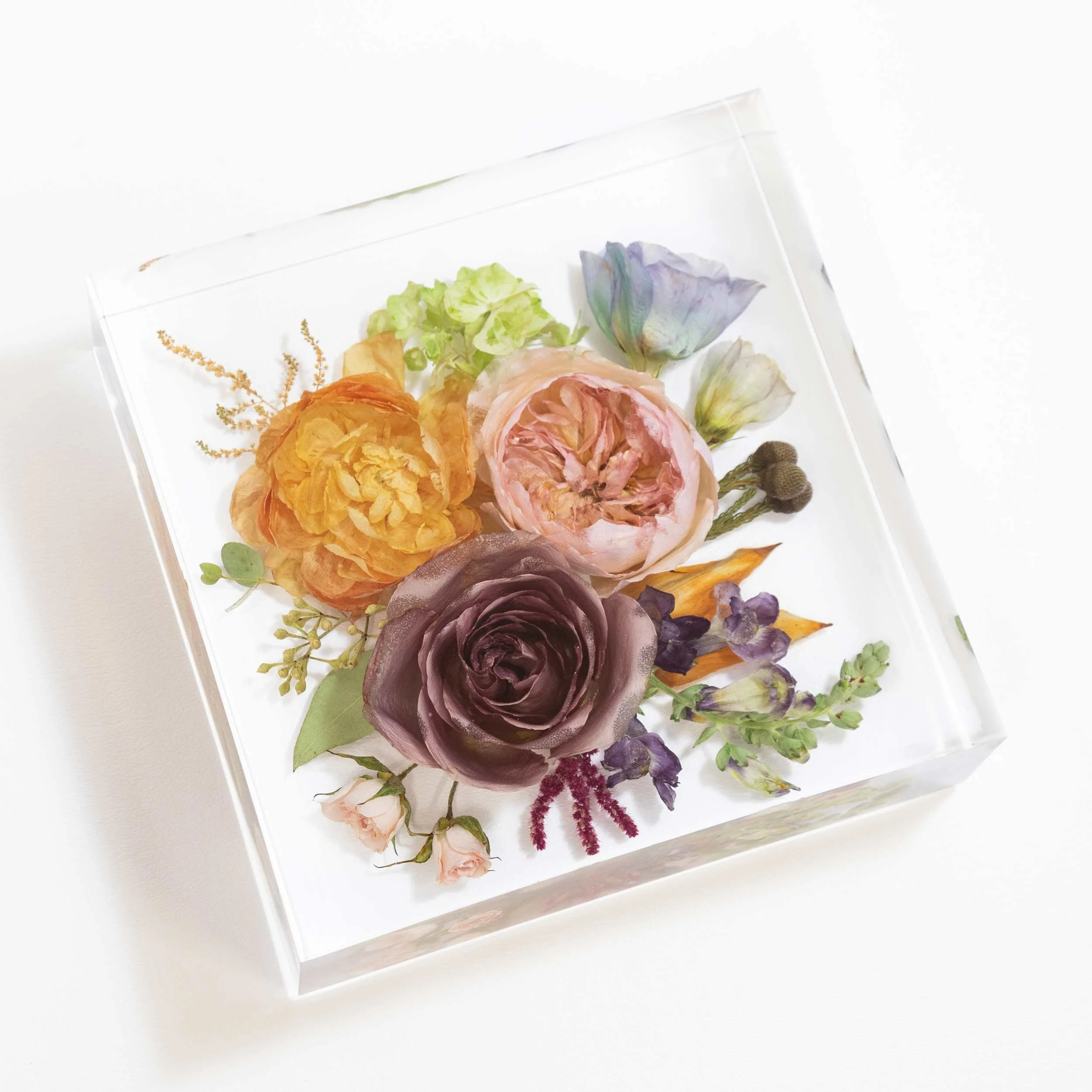 Honeybee For Keeps Wedding Bouquet Floral Resin Artwork Square