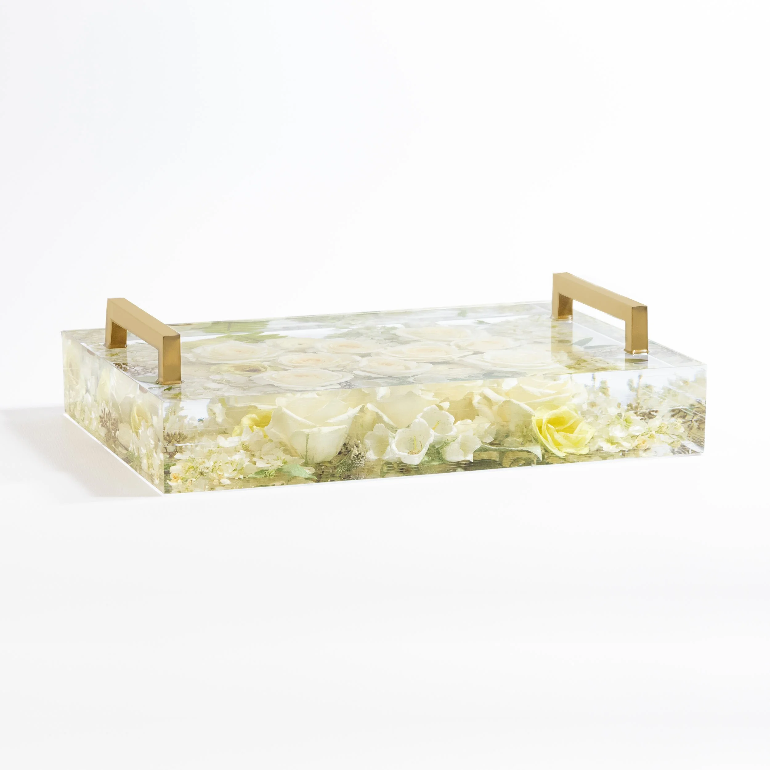 Honeybee For Keeps Wedding Bouquet Floral Resin Artwork Rectangle Tray