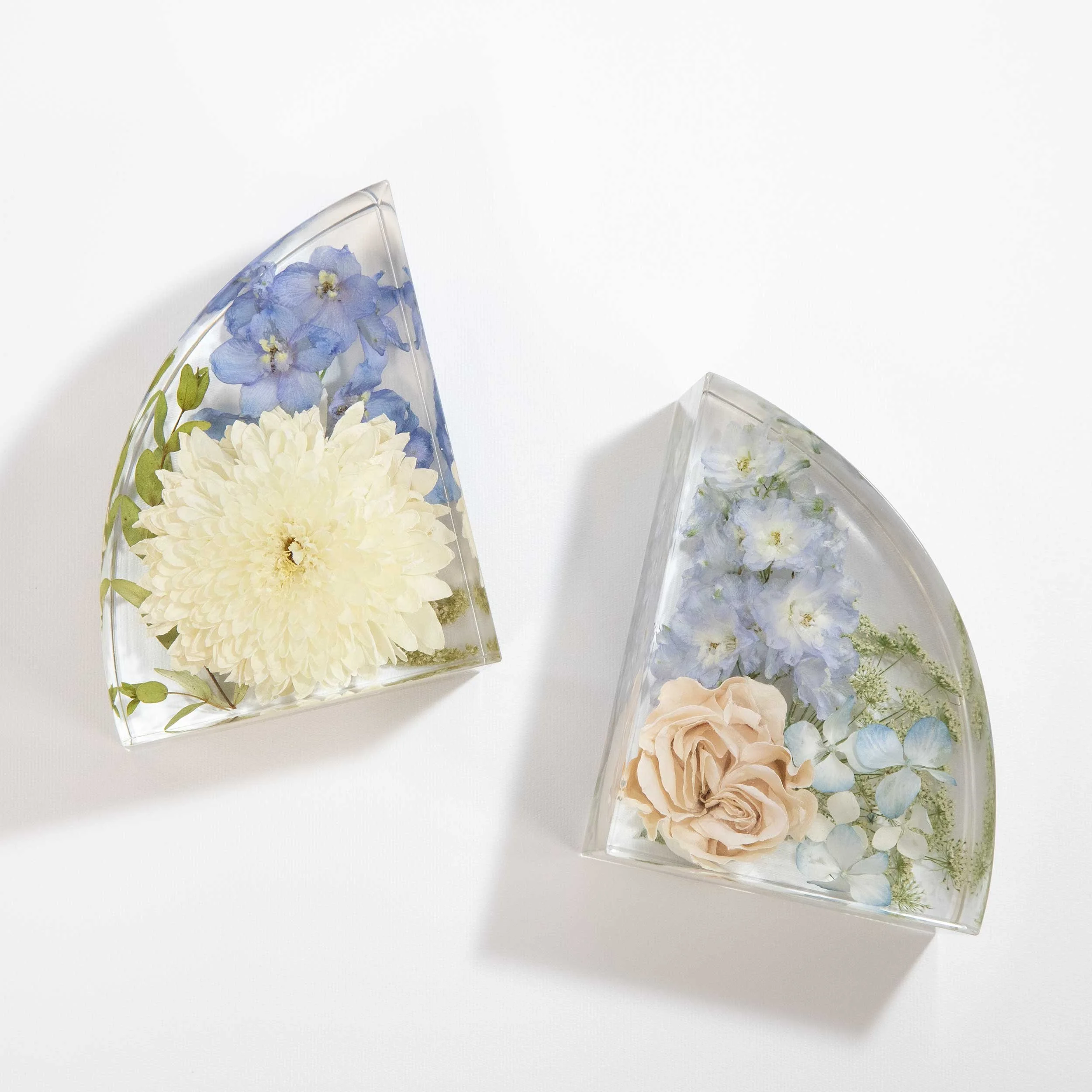 Honeybee For Keeps Wedding Bouquet Floral Resin Artwork Classic Curved Arch Bookends