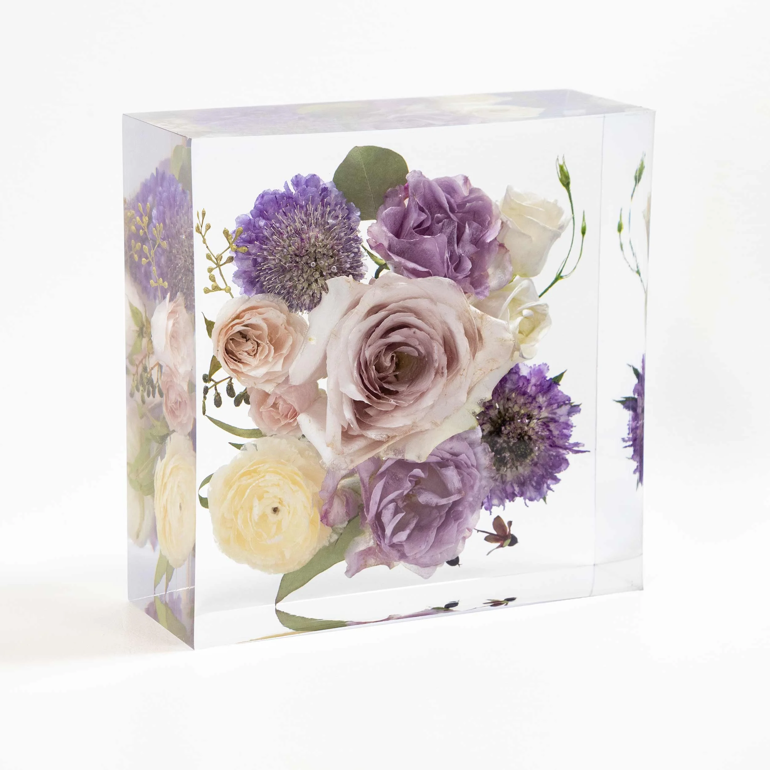 Honeybee For Keeps Wedding Bouquet Floral Resin Artwork Square
