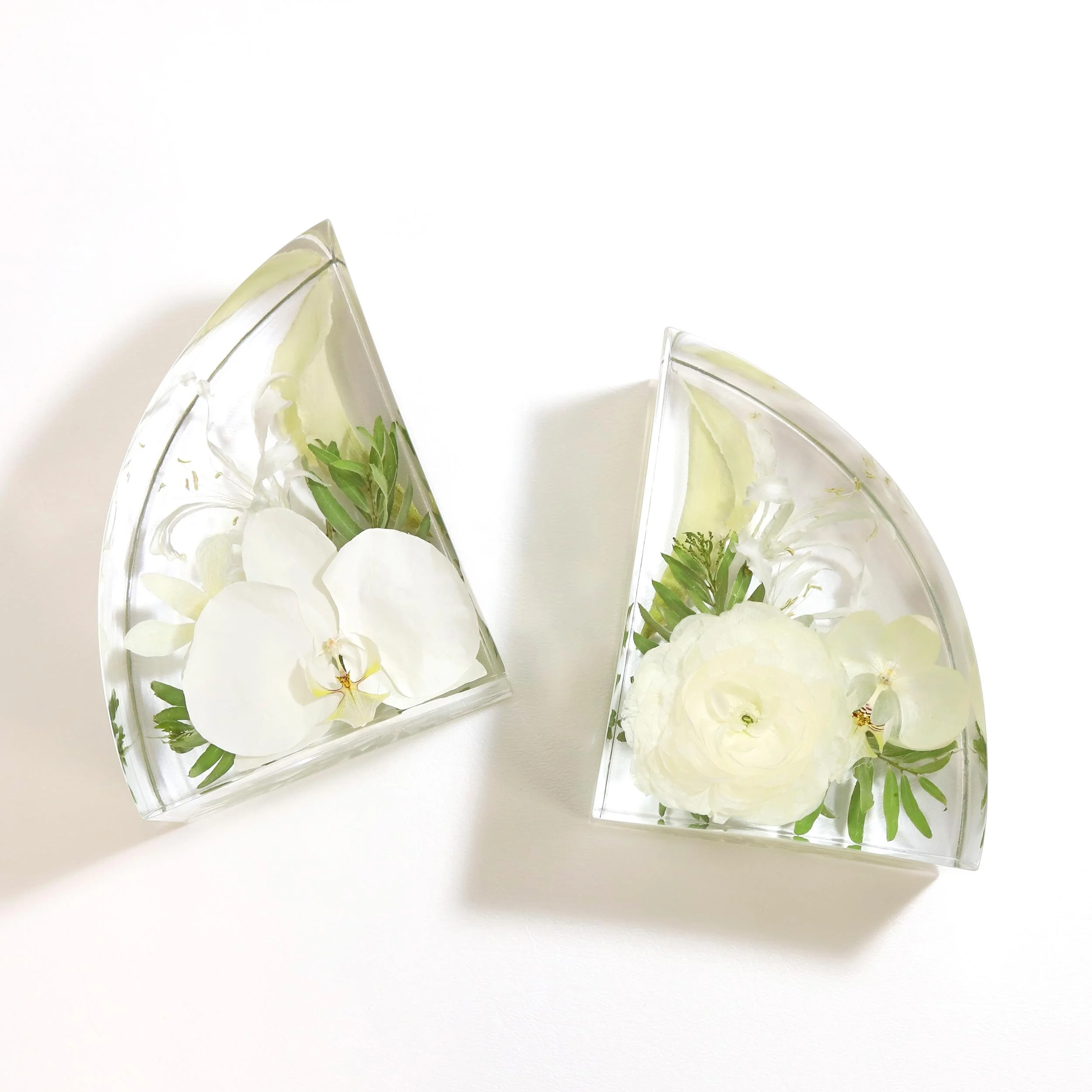 Honeybee For Keeps Wedding Bouquet Floral Resin Artwork Classic Curved Arch Bookends