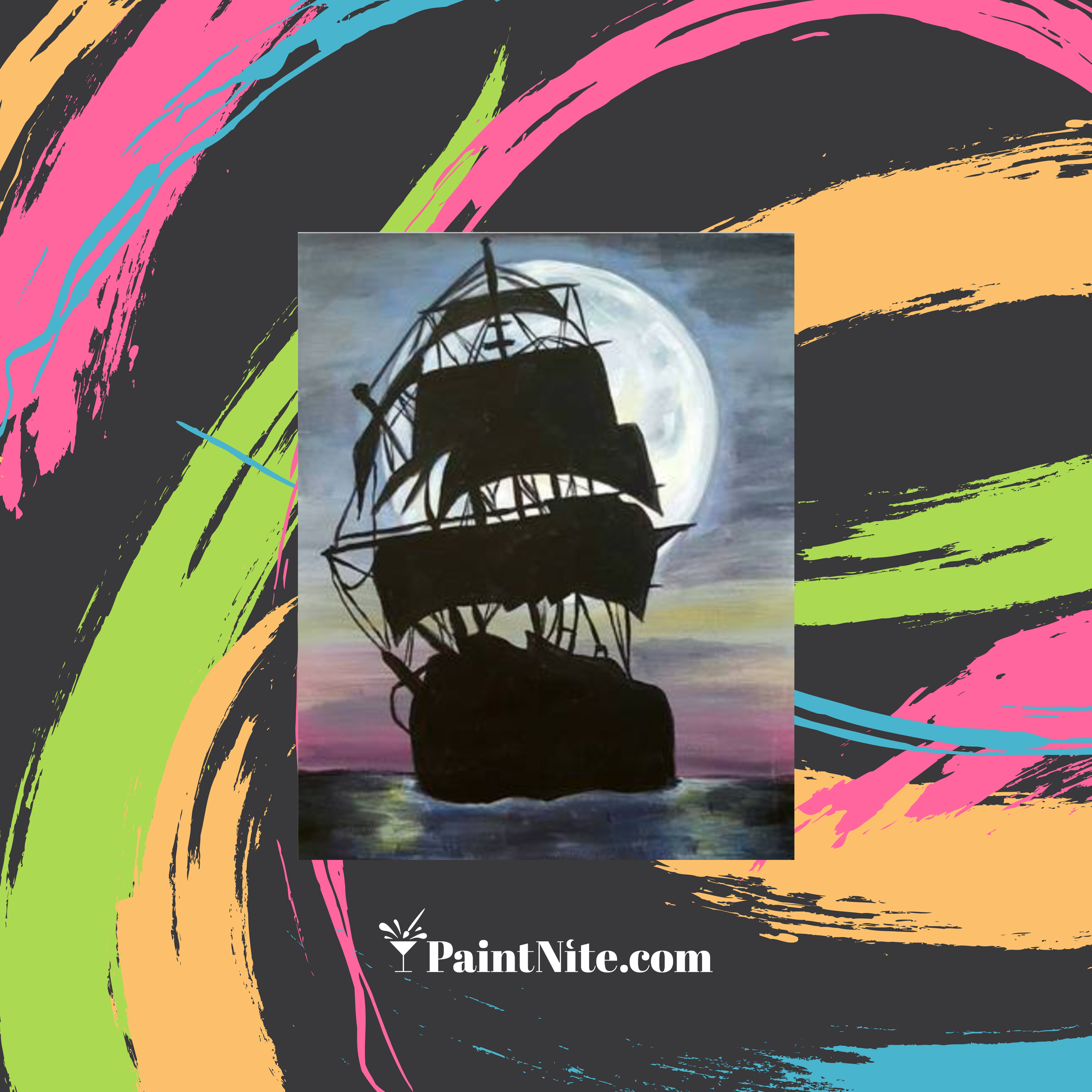 Pirate Ship Moonlight