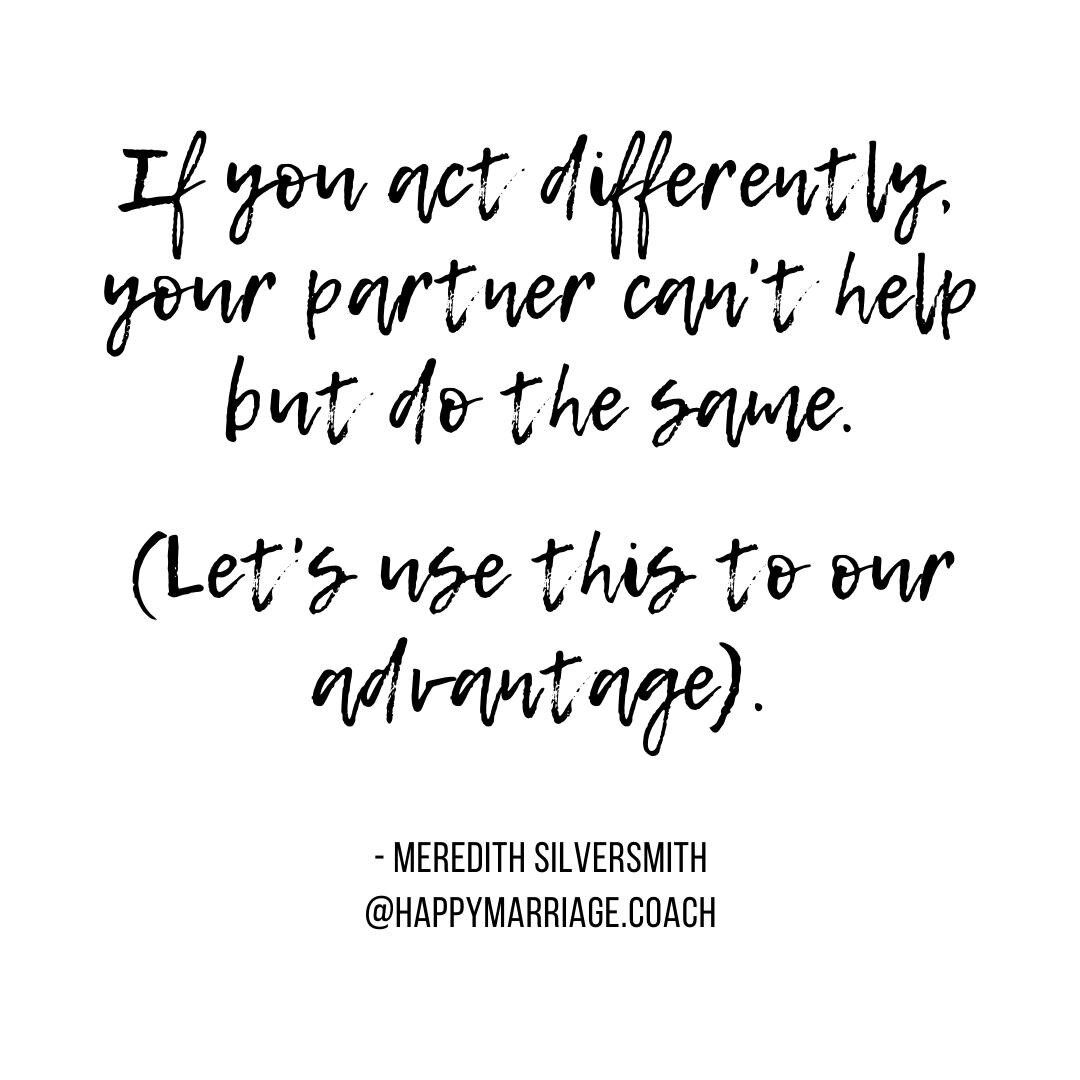 This is powerful information, friends.⠀
⠀
You don&rsquo;t NEED your partner to say &ldquo;yes&rdquo; to changing their behavior in order to change your relationship.⠀
⠀
You don&rsquo;t NEED your partner to read the book or listen to the podcast for t