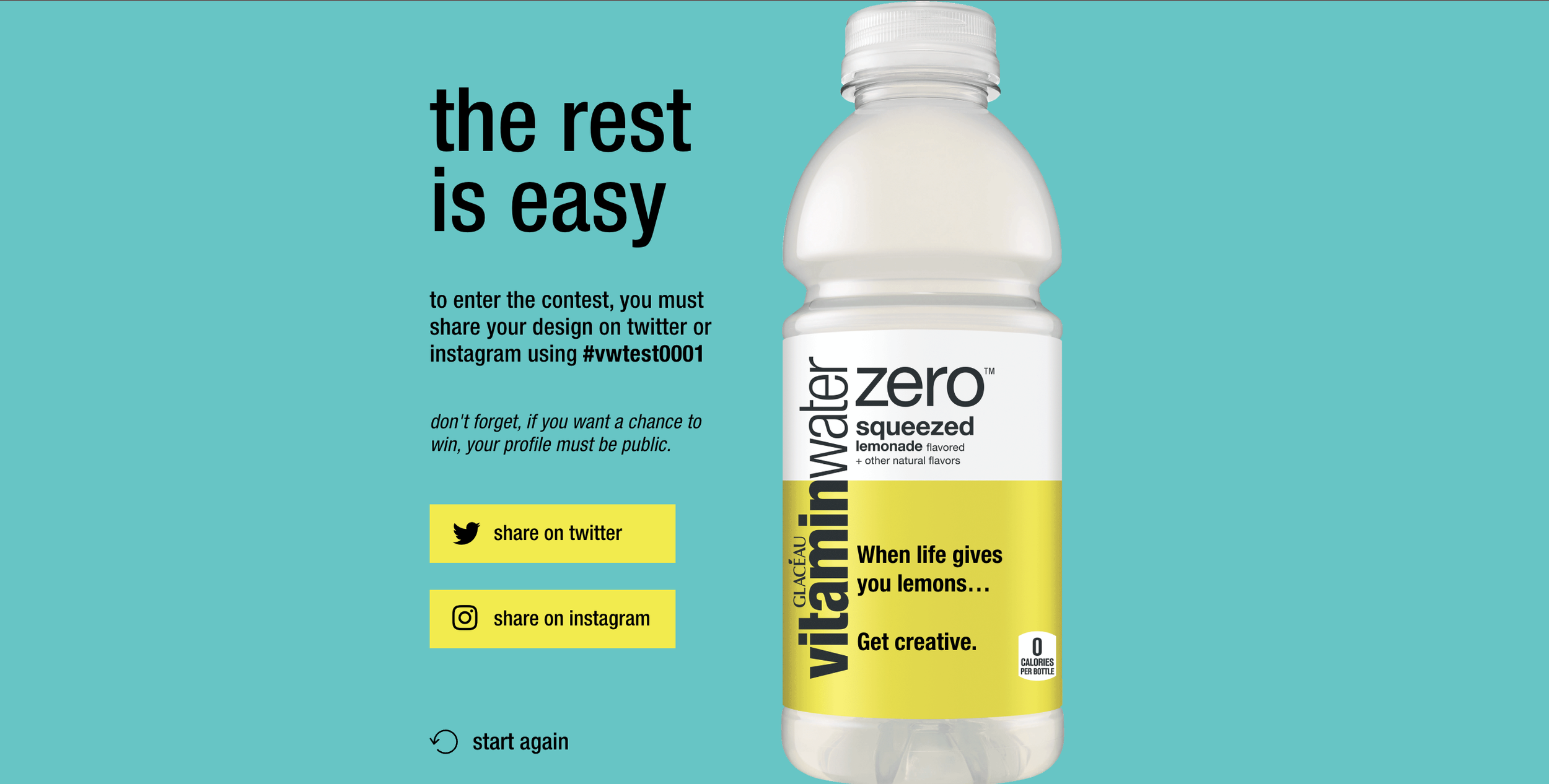 Completed vitaminwater custom label ready to share