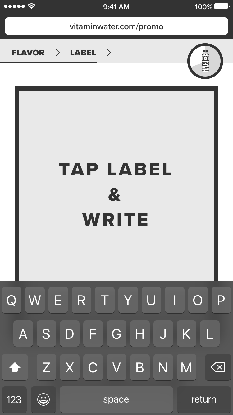 Customize vitaminwater label