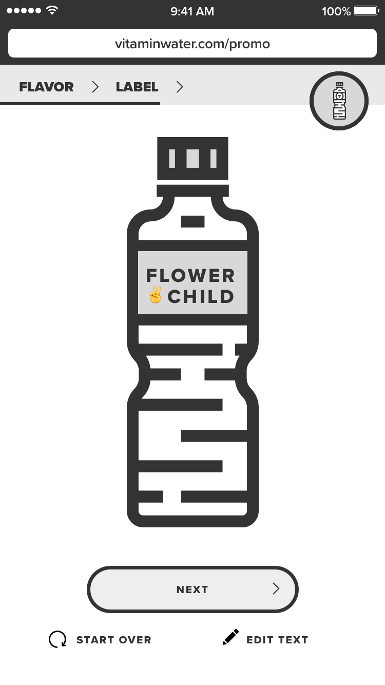 Preview customized vitaminwater label