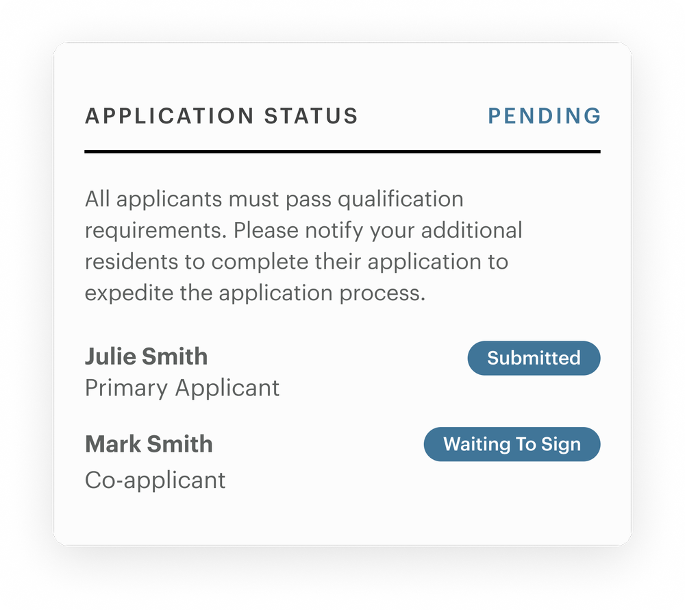 Status components from the design system