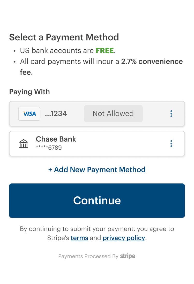 Payment components from the design system