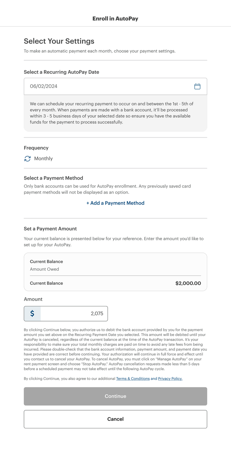 Enroll in Autopay