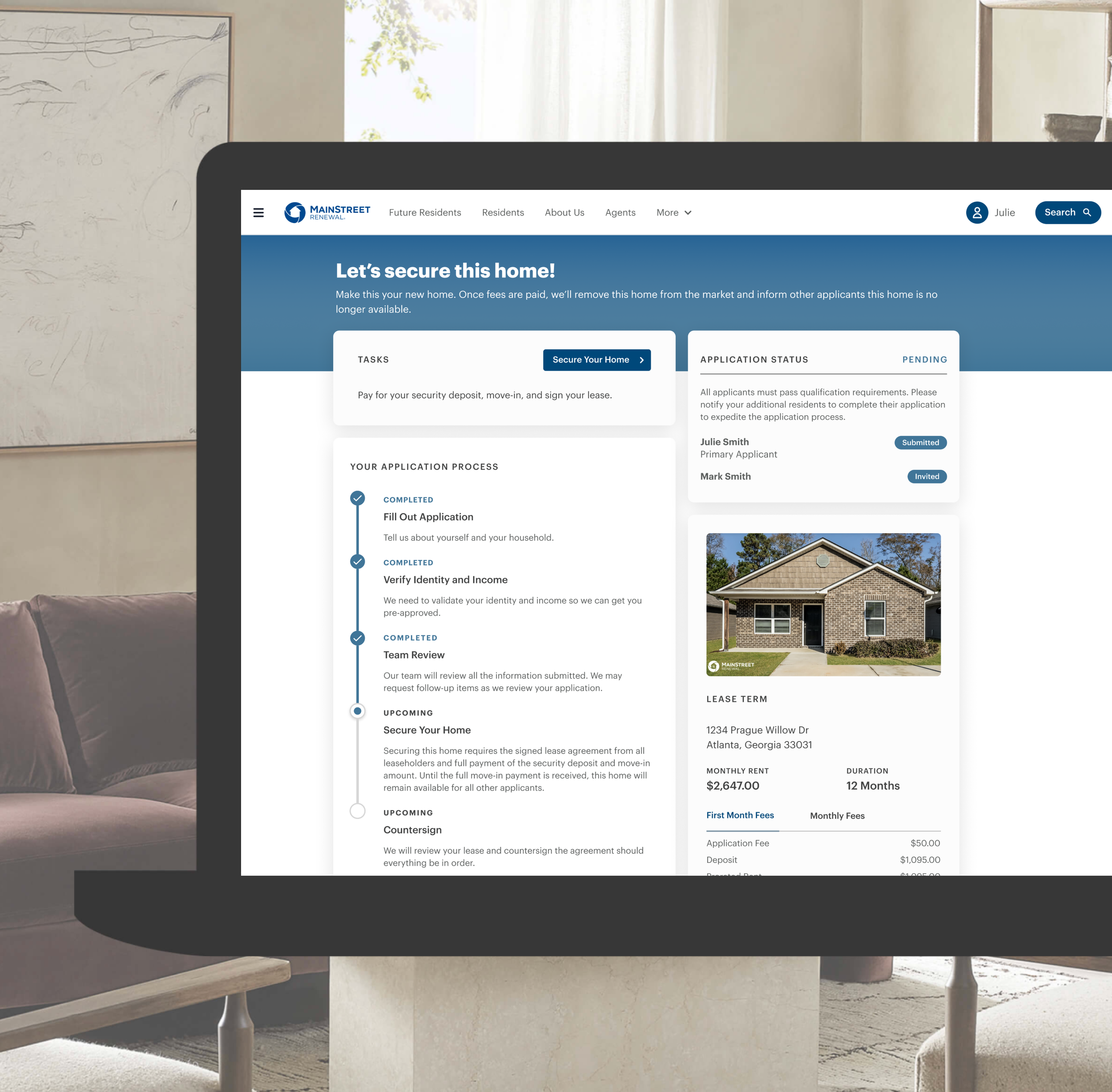 Lease application redesign