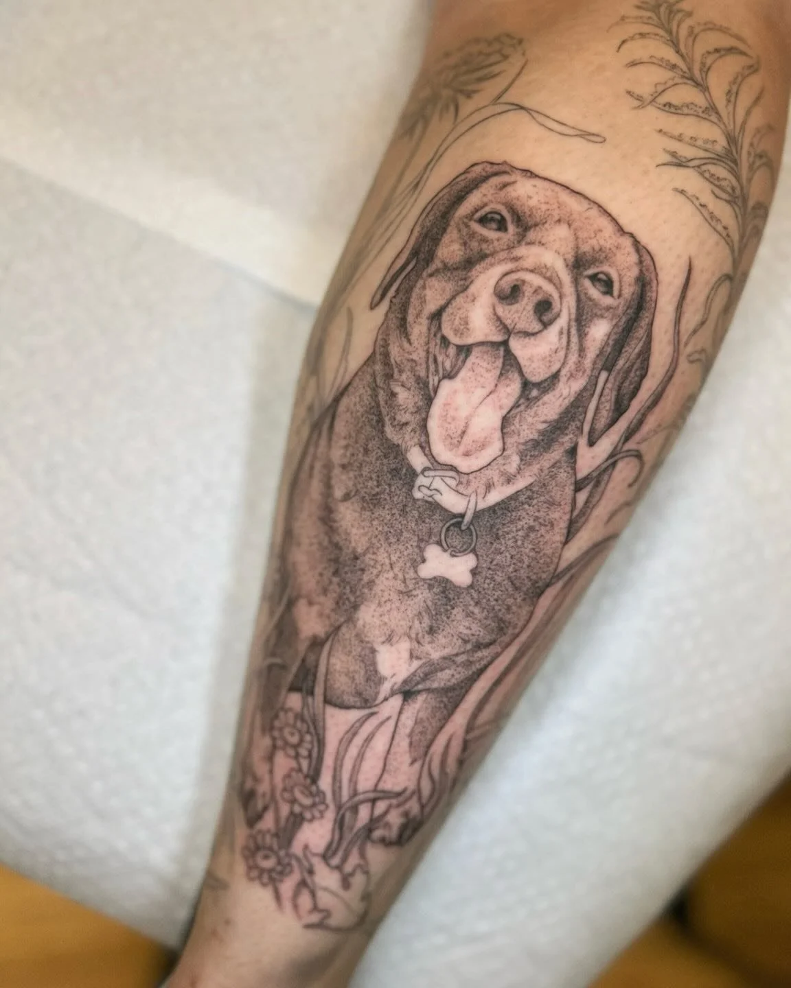 I actually remembered to document the progress Liz and I made the other day! If you scroll you&rsquo;ll see how the session started. We mapped out the lines last session so they&rsquo;re all healed and ready to be shaded. Next we&rsquo;ll be working 