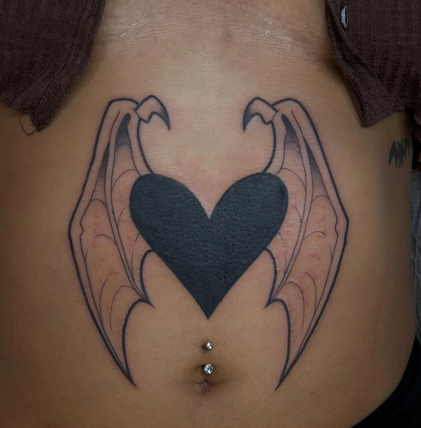 Tummy tat from the other day! 🖤 made at @springfevertattoo